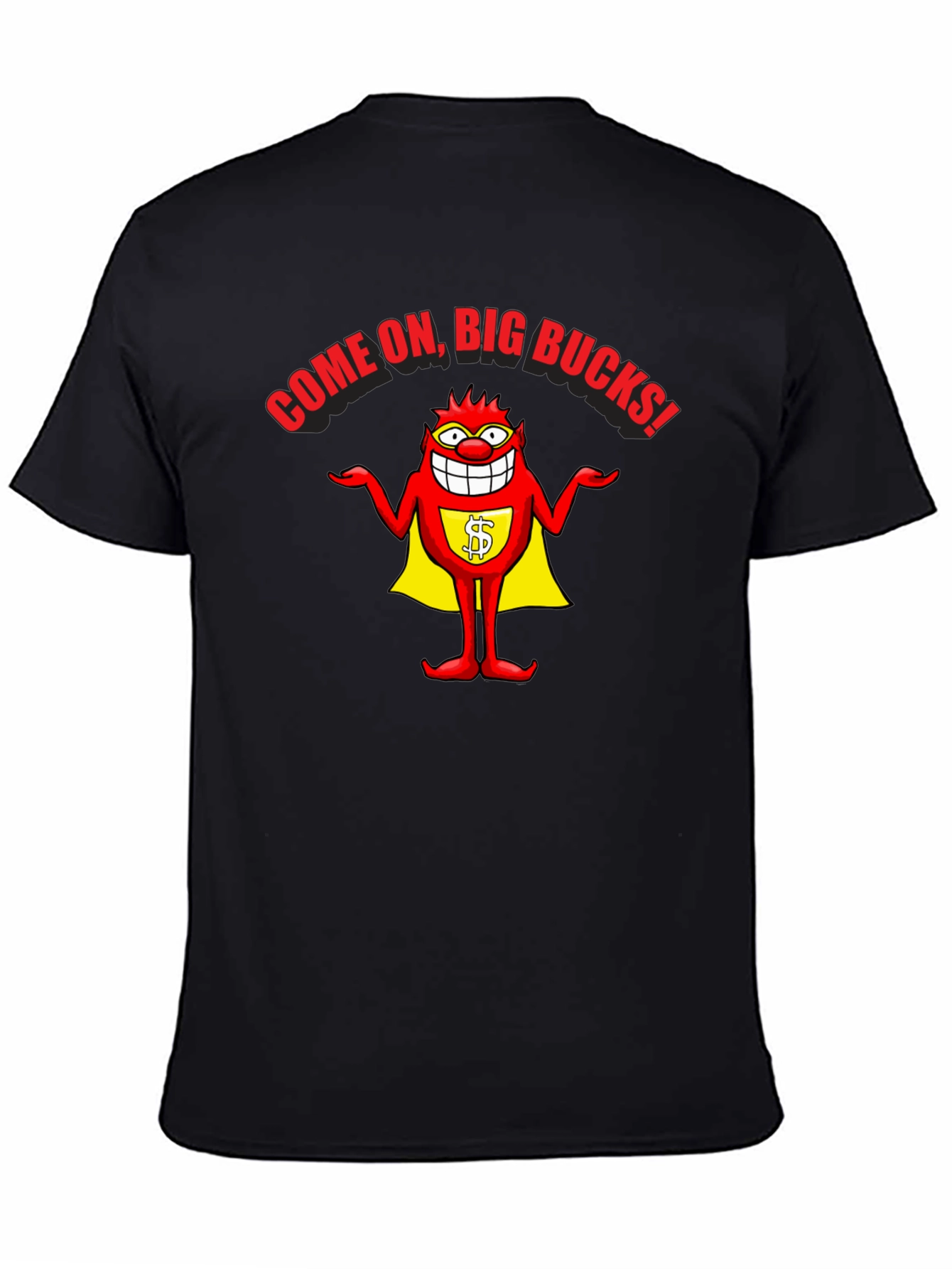 Big Bucks Graphic Tee - Black Cotton T-Shirt