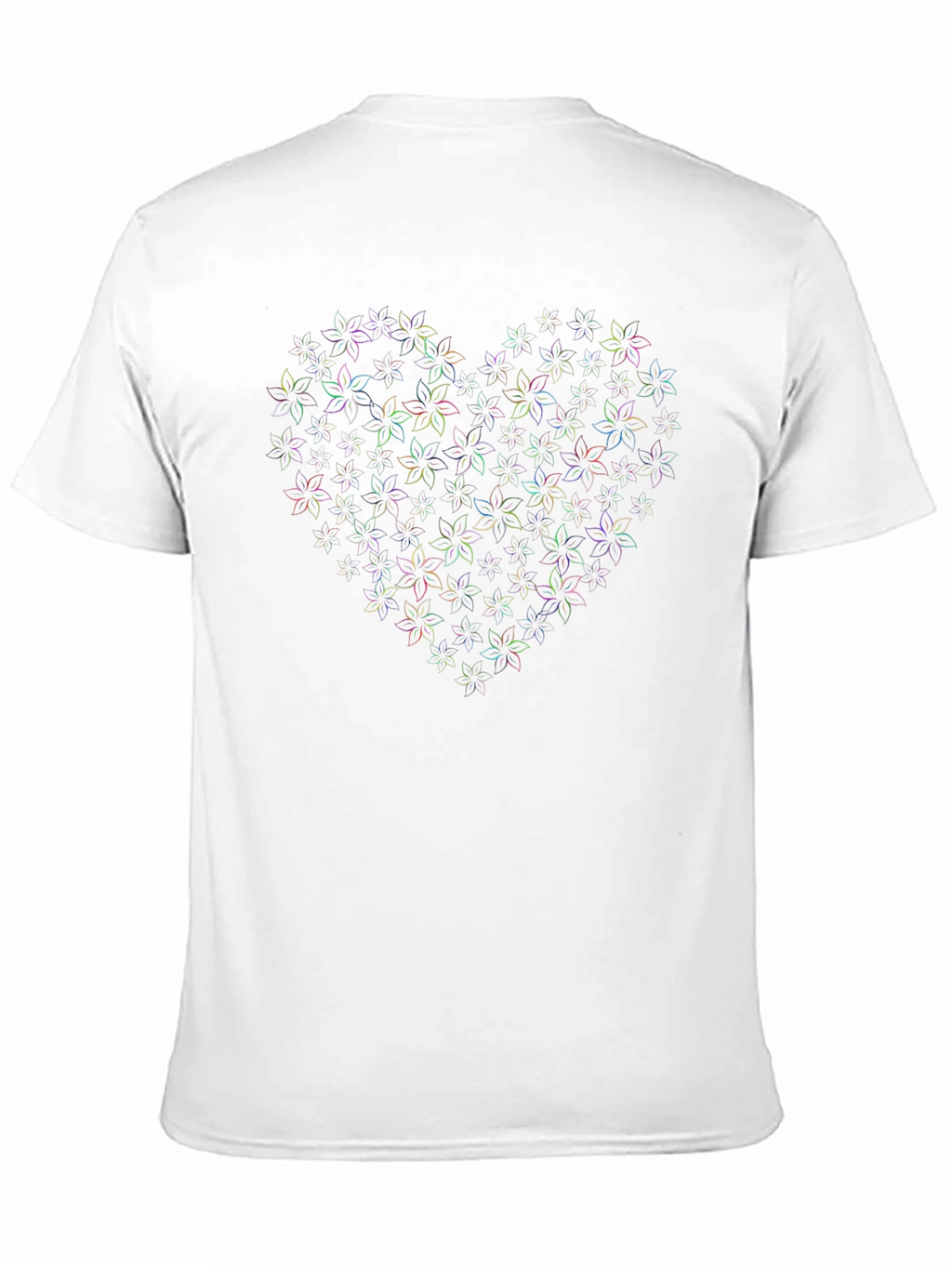 Floral Heart Graphic Black T-Shirt
