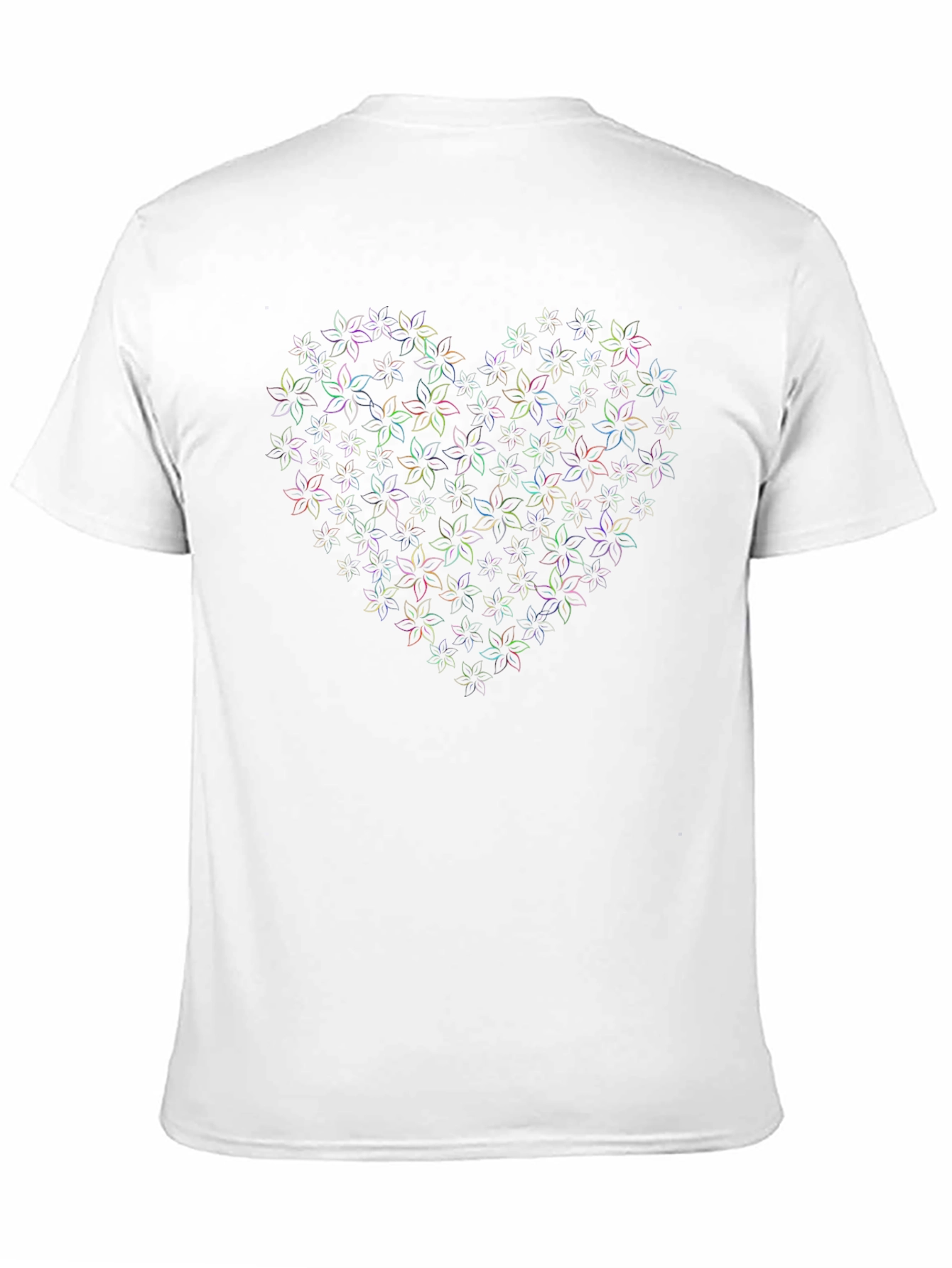 Floral Heart Graphic Black T-Shirt