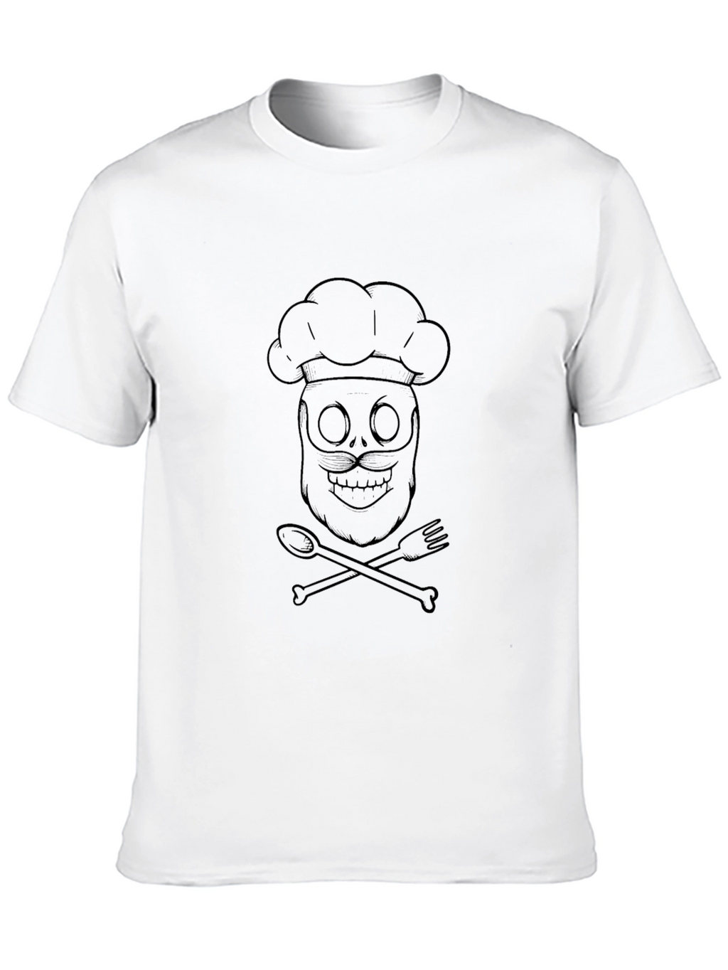 Chef Skull Graphic T-Shirt - Culinary Pirate Design
