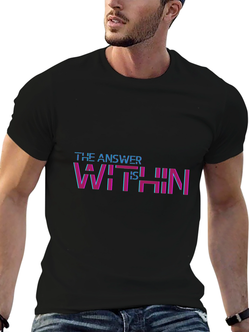 The Answer Is Within T-Shirt - Black