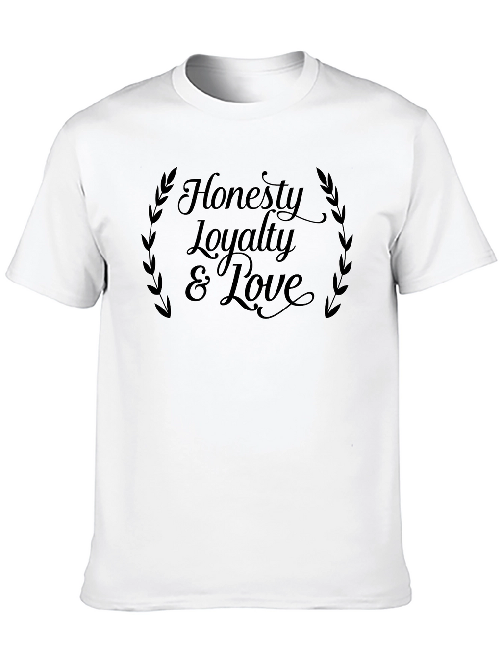 Honesty Loyalty Love Graphic Tee - Black T-Shirt