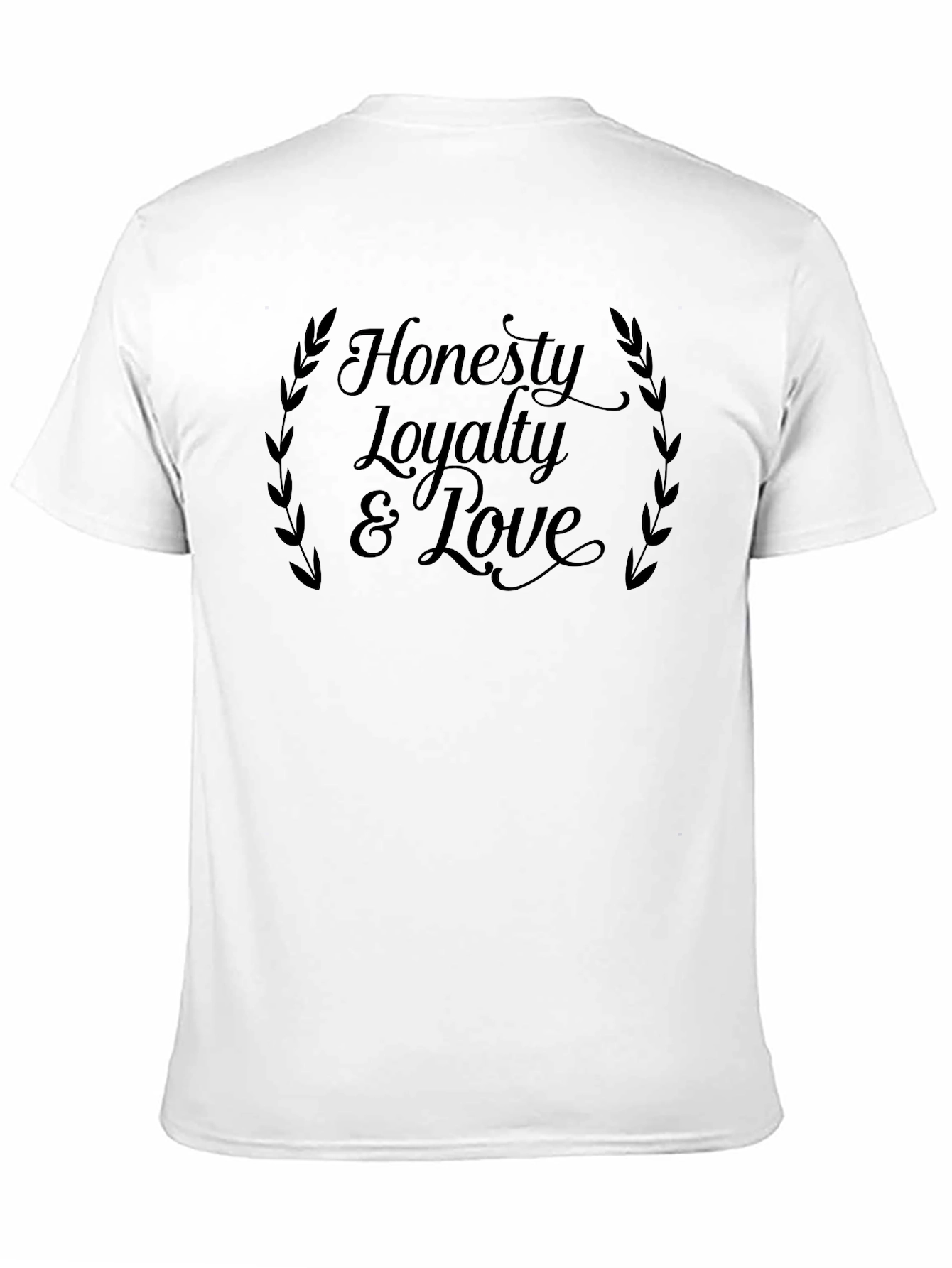 Honesty Loyalty Love Graphic Tee - Black T-Shirt