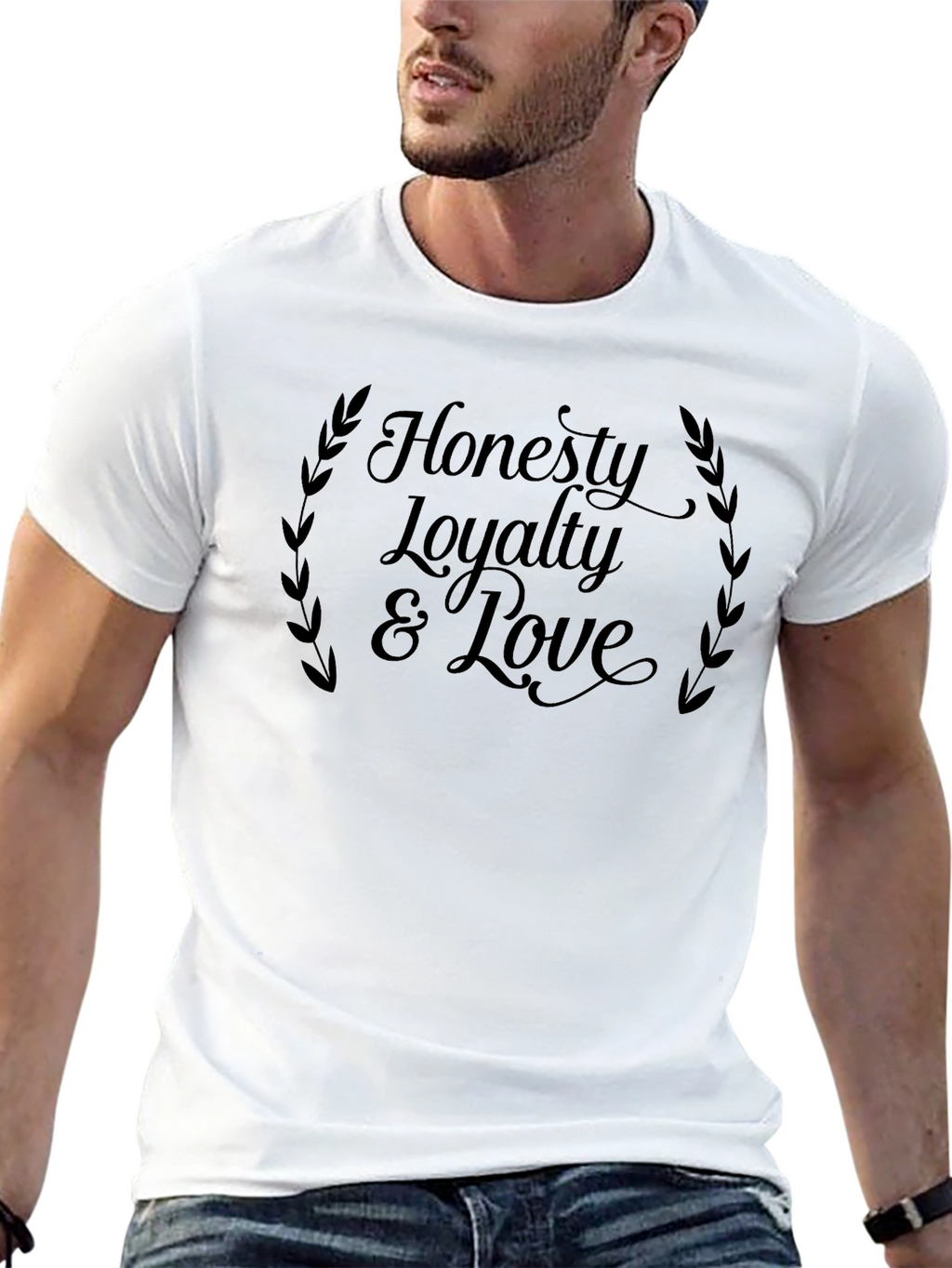 Honesty Loyalty Love Graphic Tee - Black T-Shirt