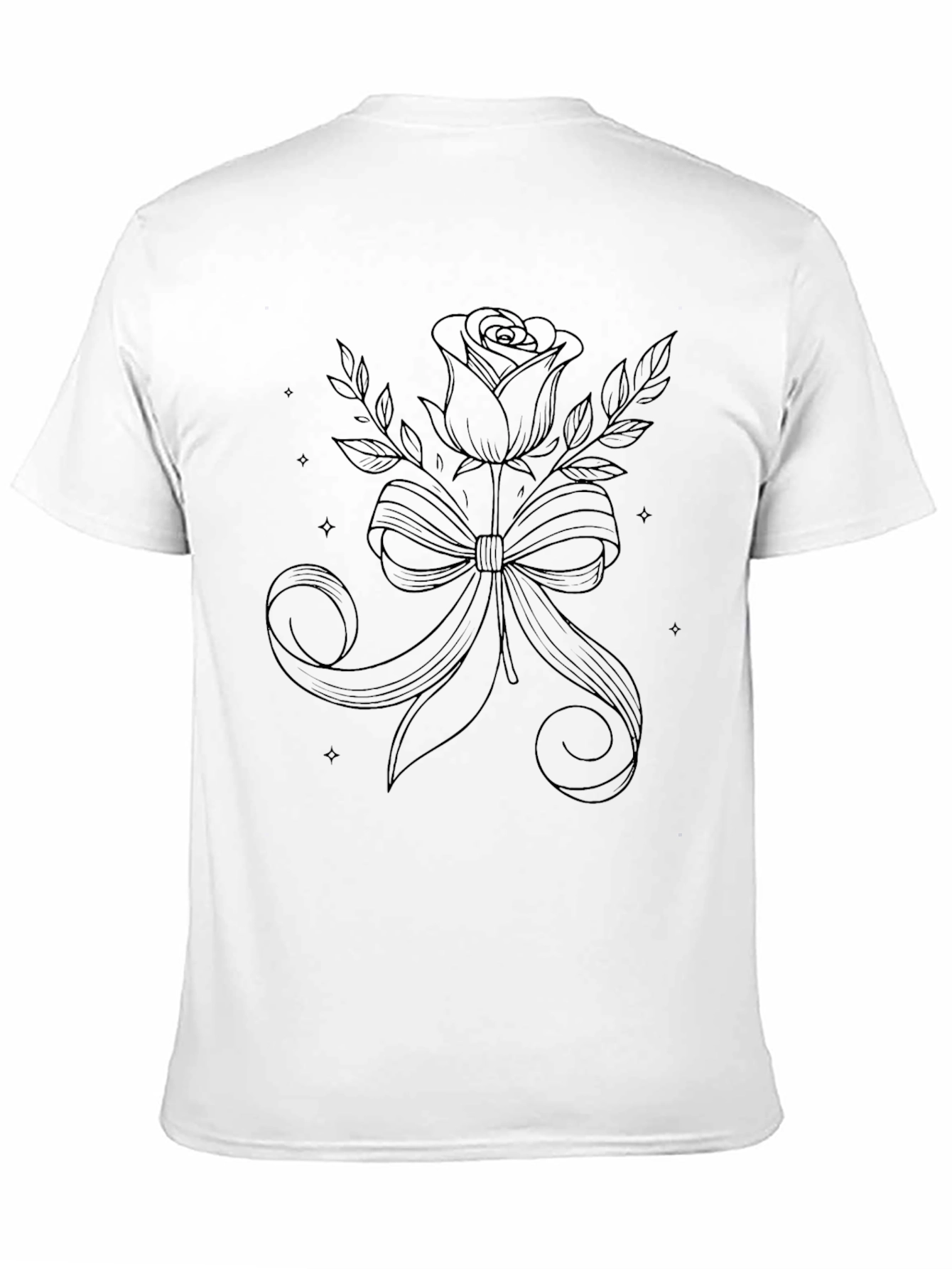 Rose & Ribbon Black Graphic Tee