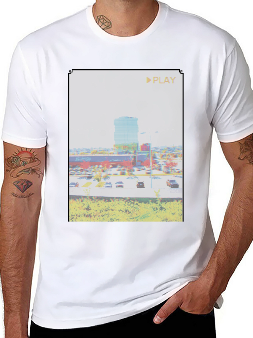 Retro Glitch T-Shirt - Vaporwave Aesthetic