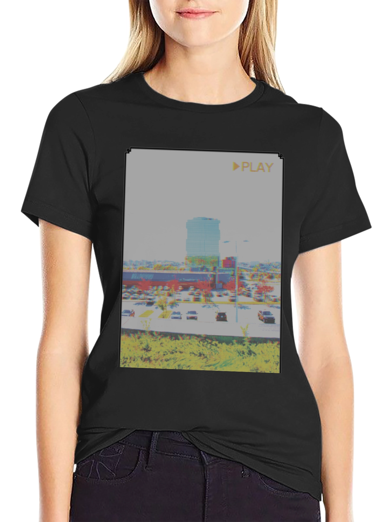Retro Glitch T-Shirt - Vaporwave Aesthetic