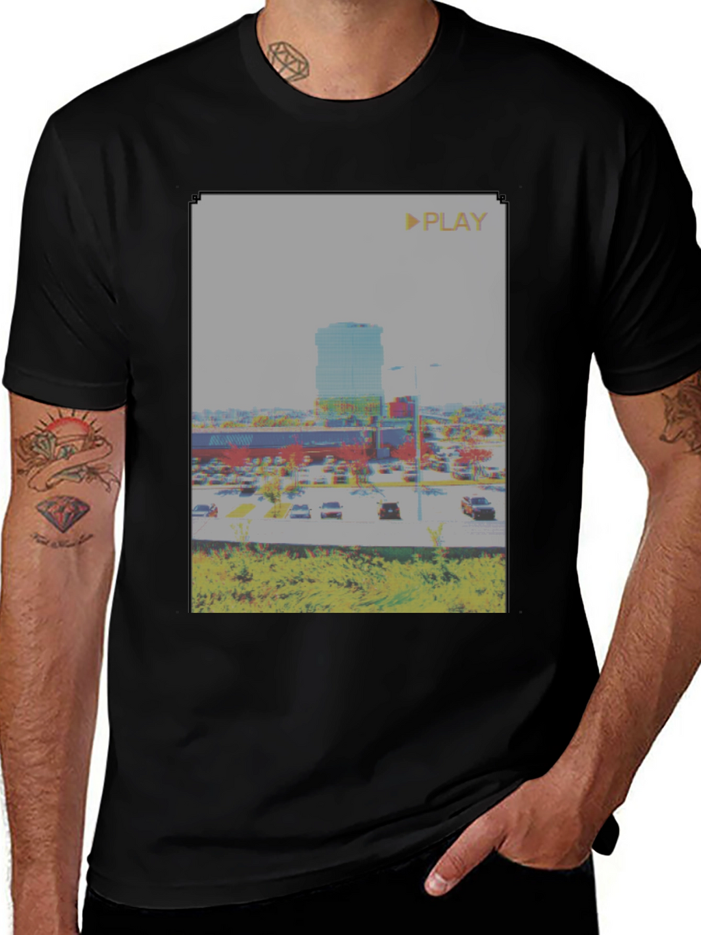 Retro Glitch T-Shirt - Vaporwave Aesthetic