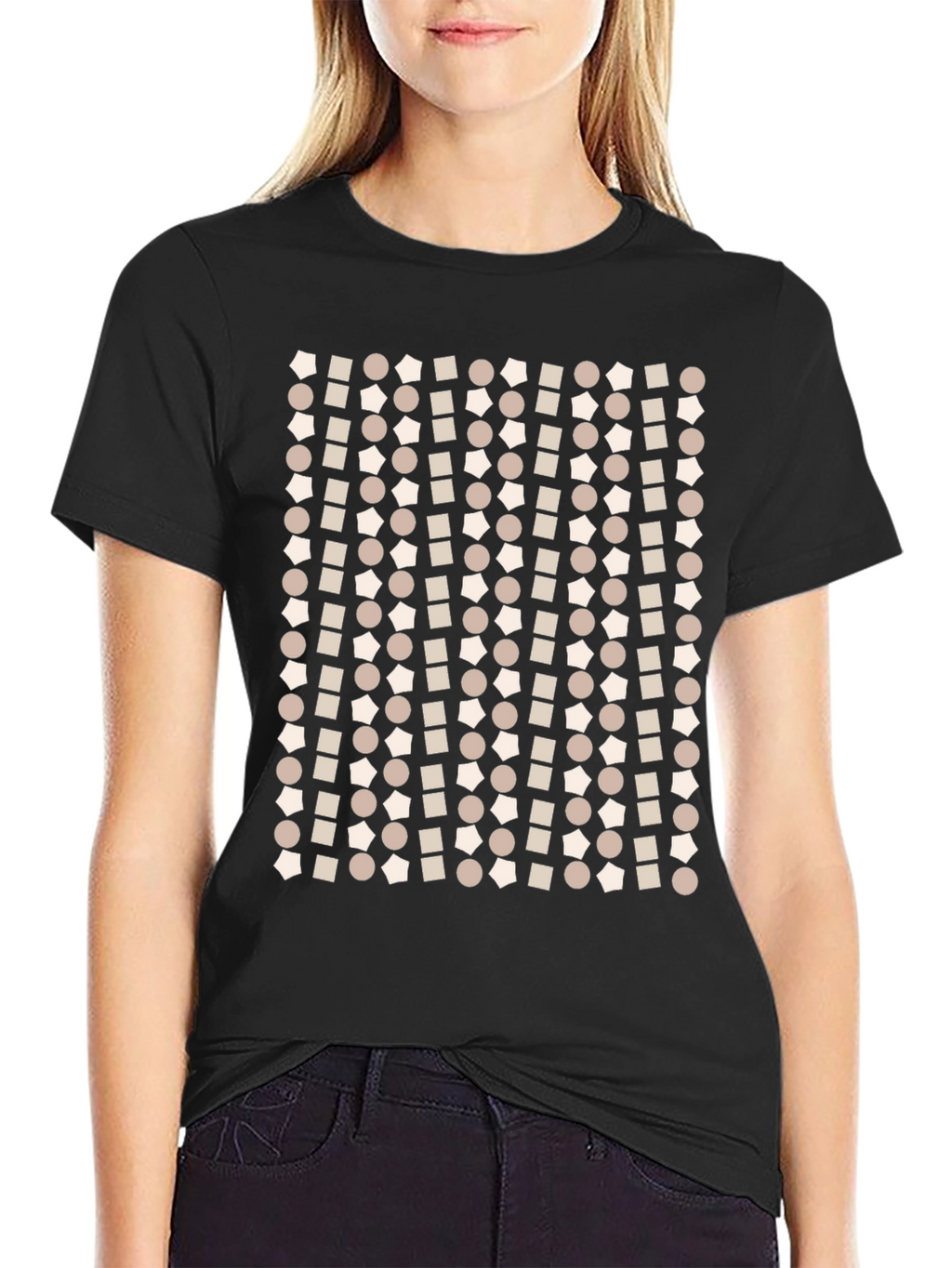 Geometric Pattern T-Shirt - Modern Print Tee