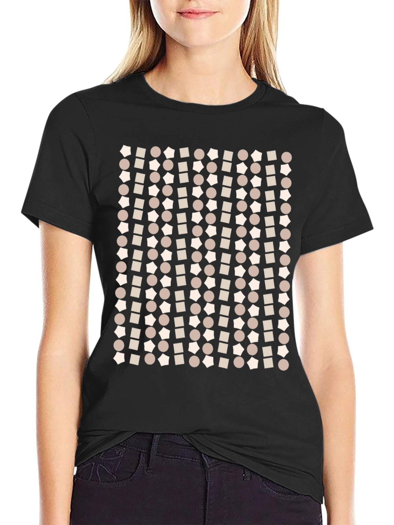 Geometric Pattern T-Shirt - Modern Print Tee