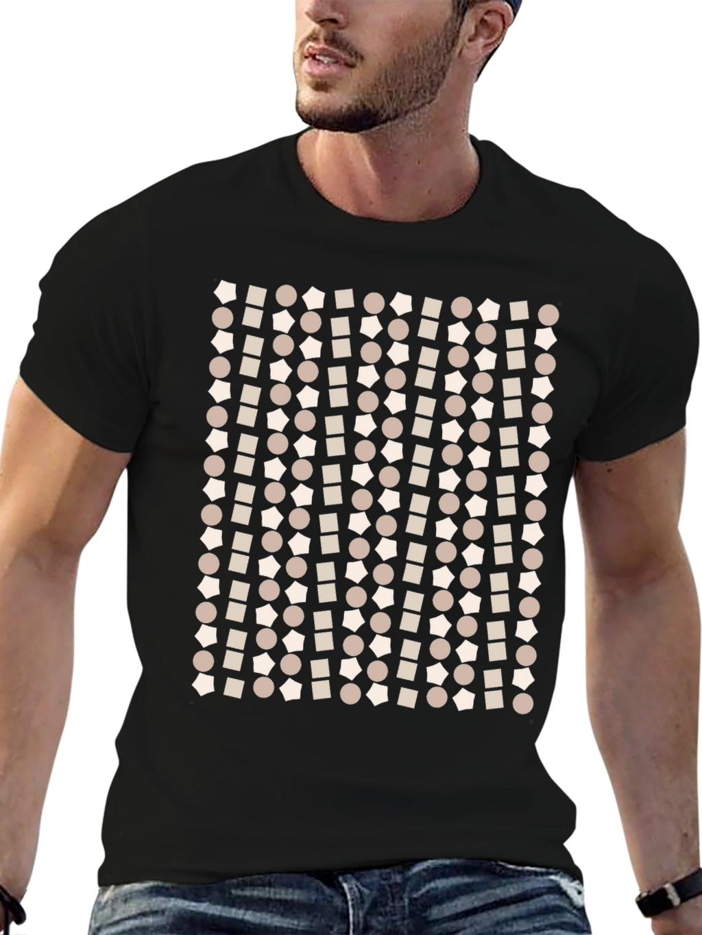 Geometric Pattern T-Shirt - Modern Print Tee
