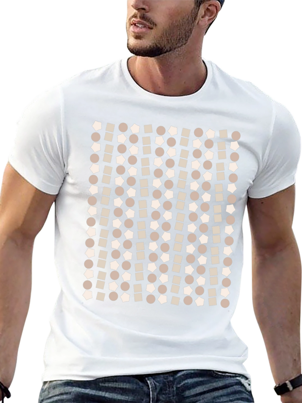 Geometric Pattern T-Shirt - Modern Print Tee