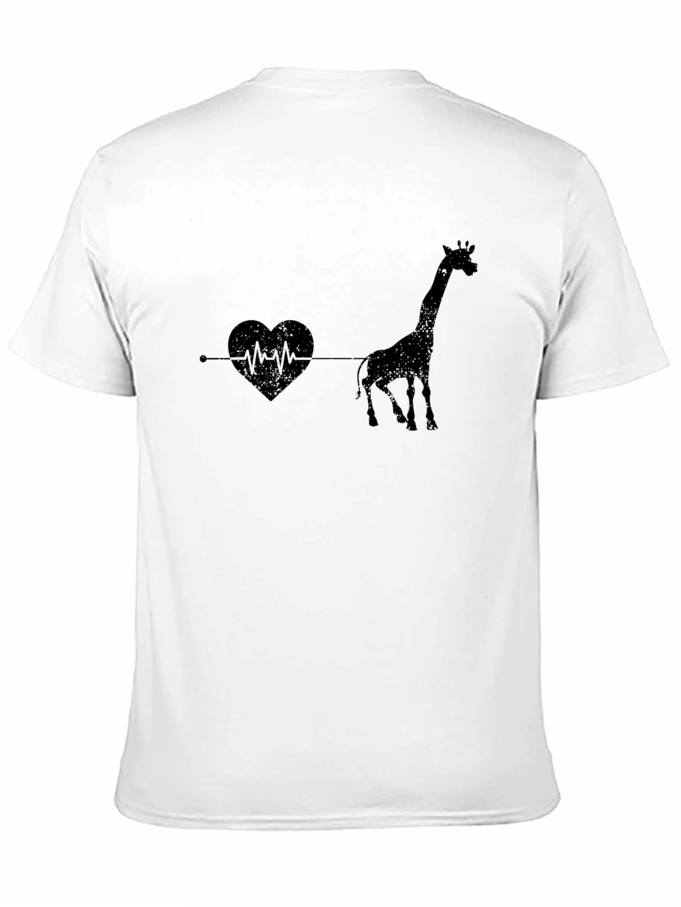 Giraffe Heartbeat Graphic Tee - Unique Animal Lovers T-Shirt
