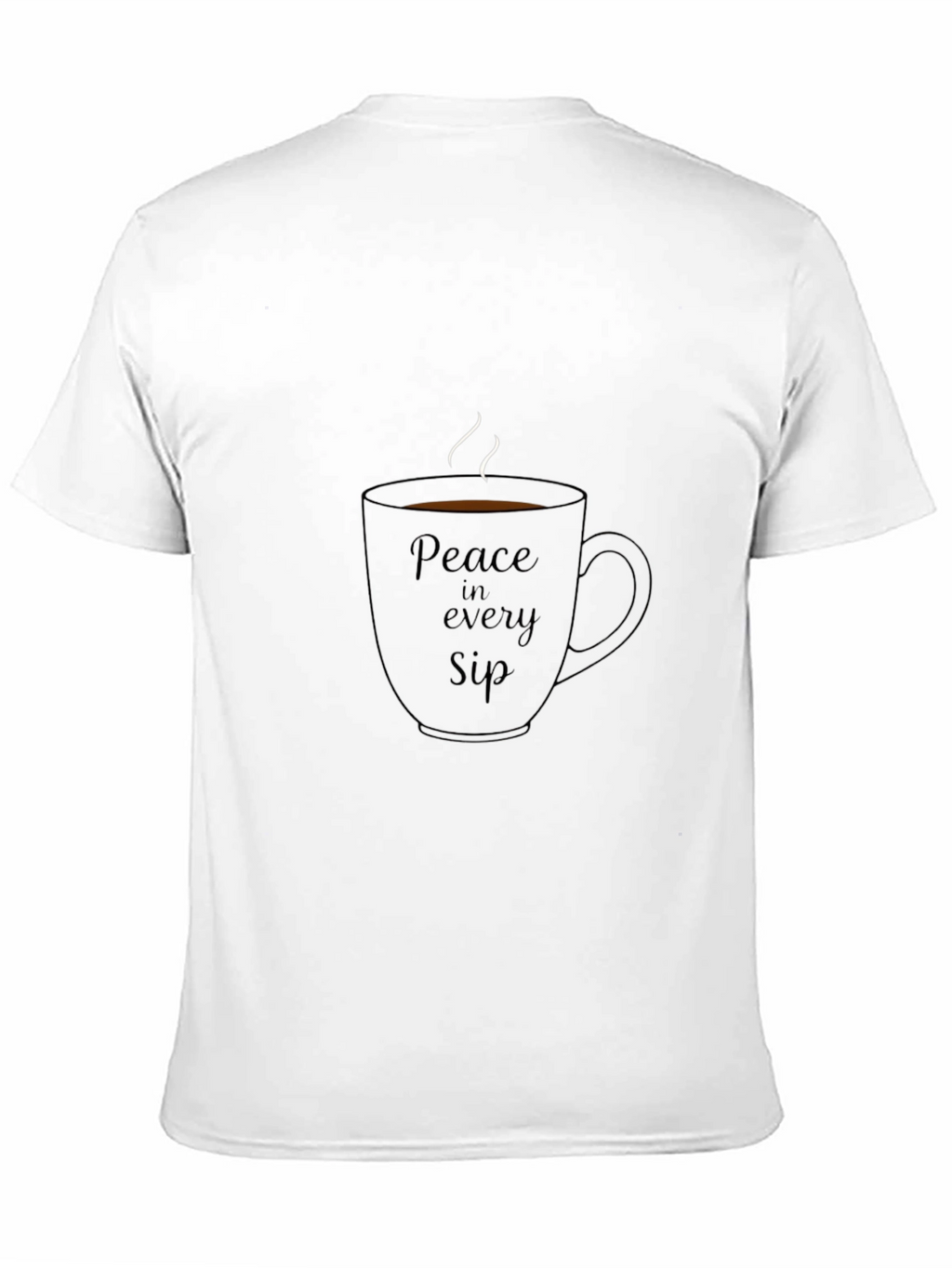 Peace in Every Sip Black Graphic Tee