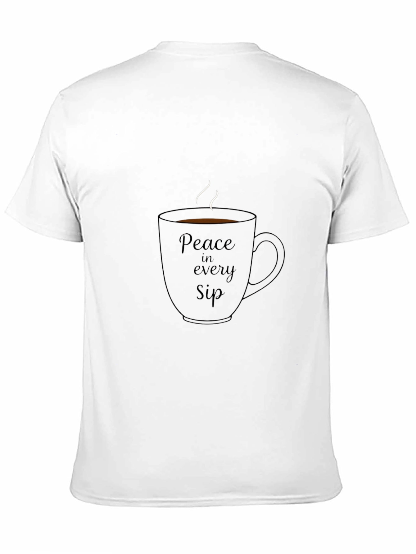 Peace in Every Sip Black Graphic Tee