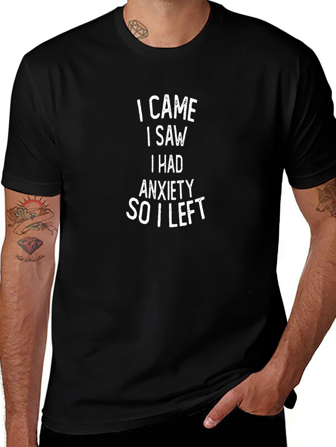 Anxiety Statement Black T-Shirt
