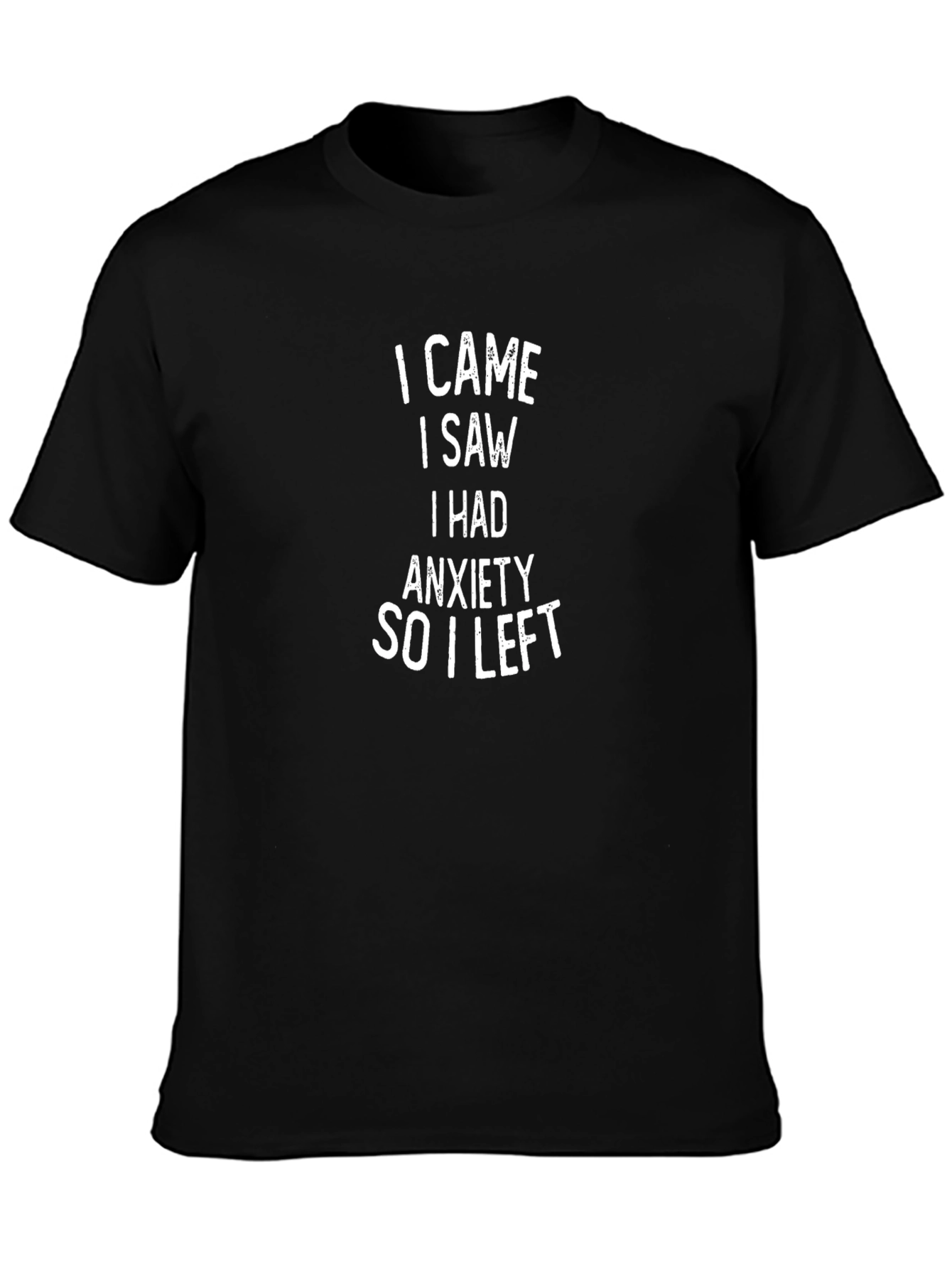 Anxiety Statement Black T-Shirt
