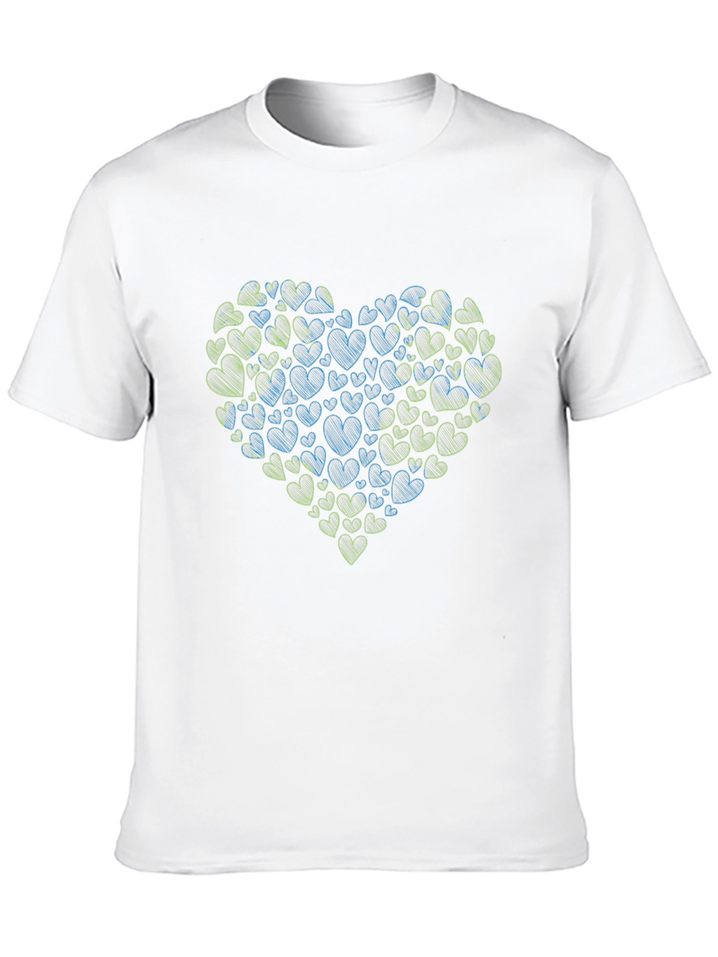 Heart Scribble Graphic Tee - Black