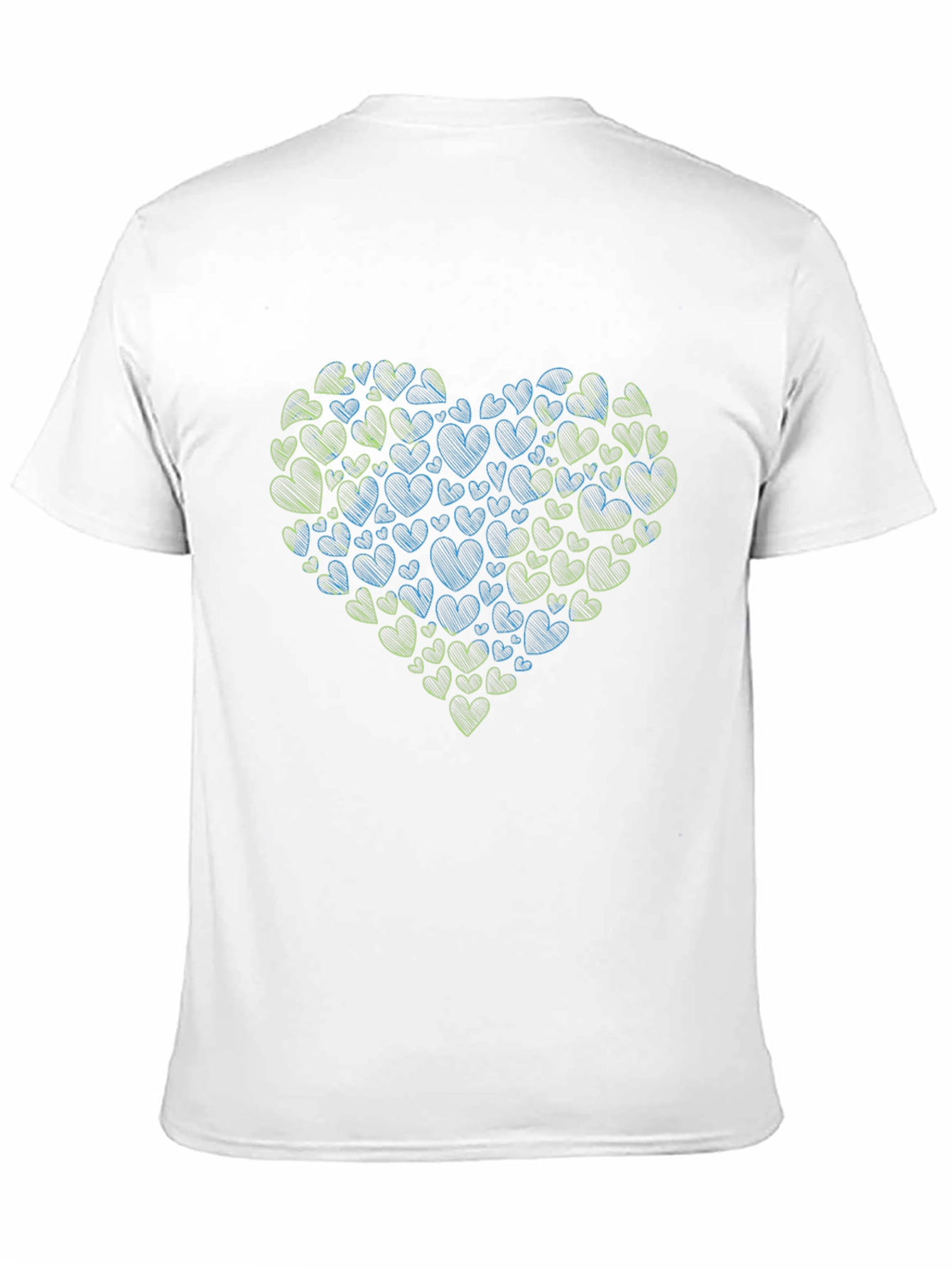 Heart Scribble Graphic Tee - Black