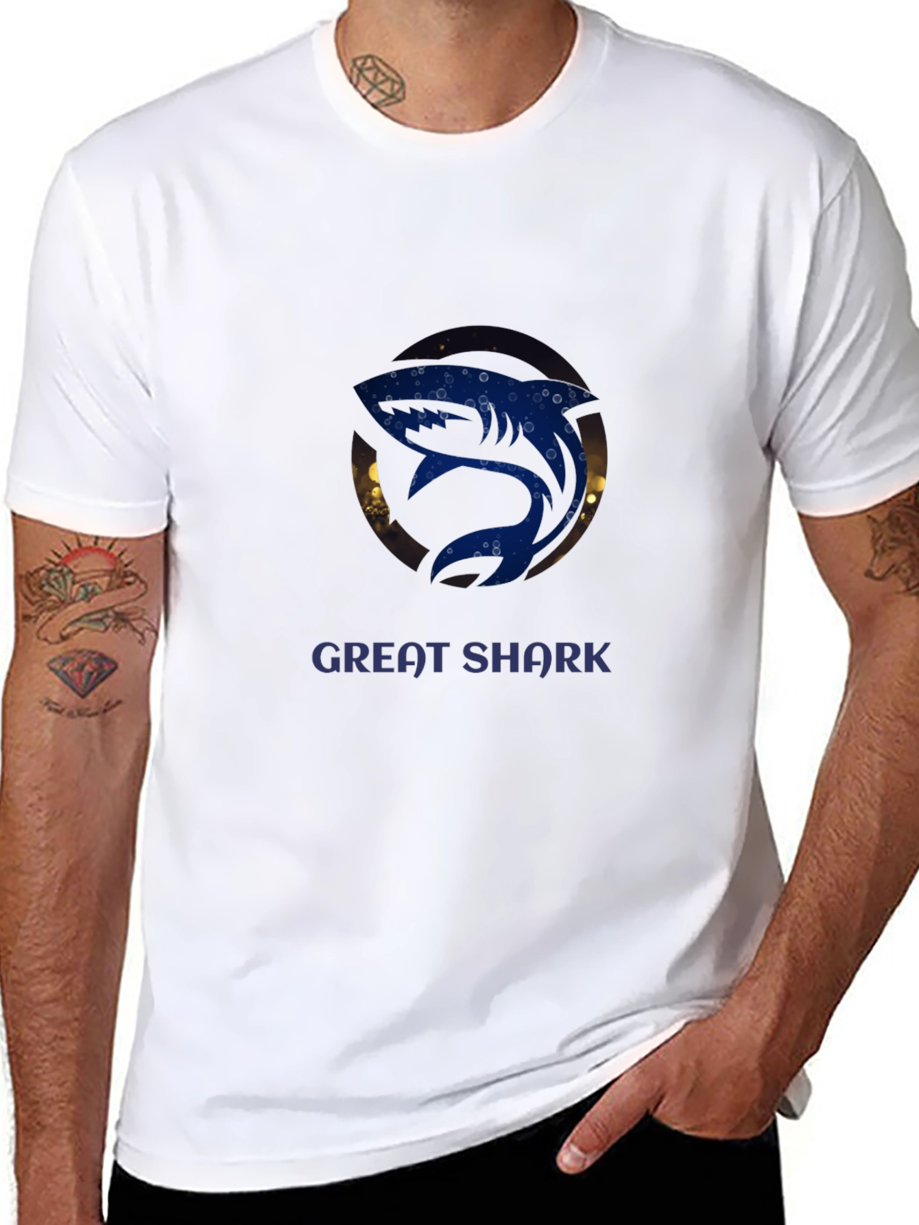 Great Shark Graphic T-Shirt - Dark Apparel