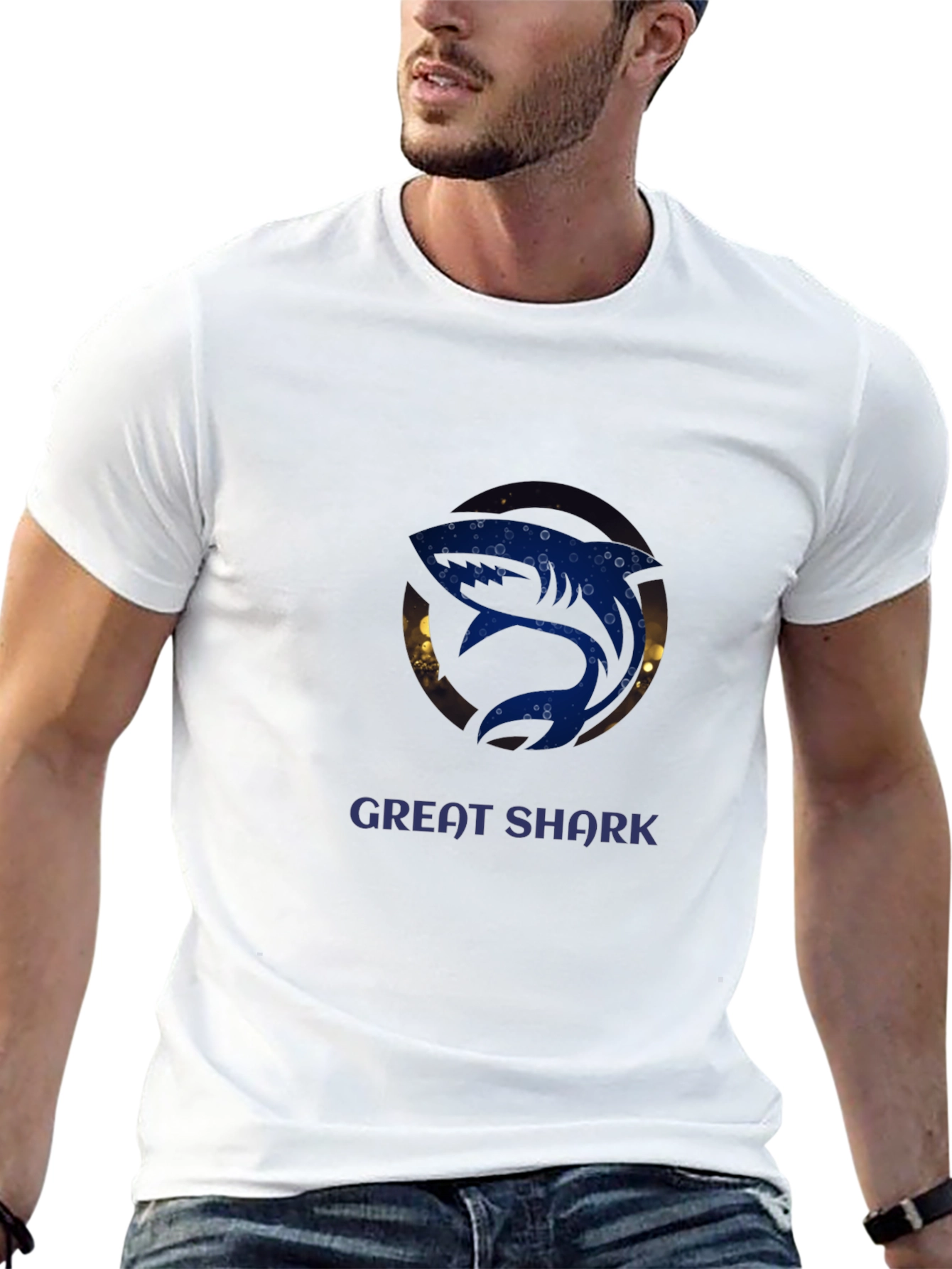 Great Shark Graphic T-Shirt - Dark Apparel
