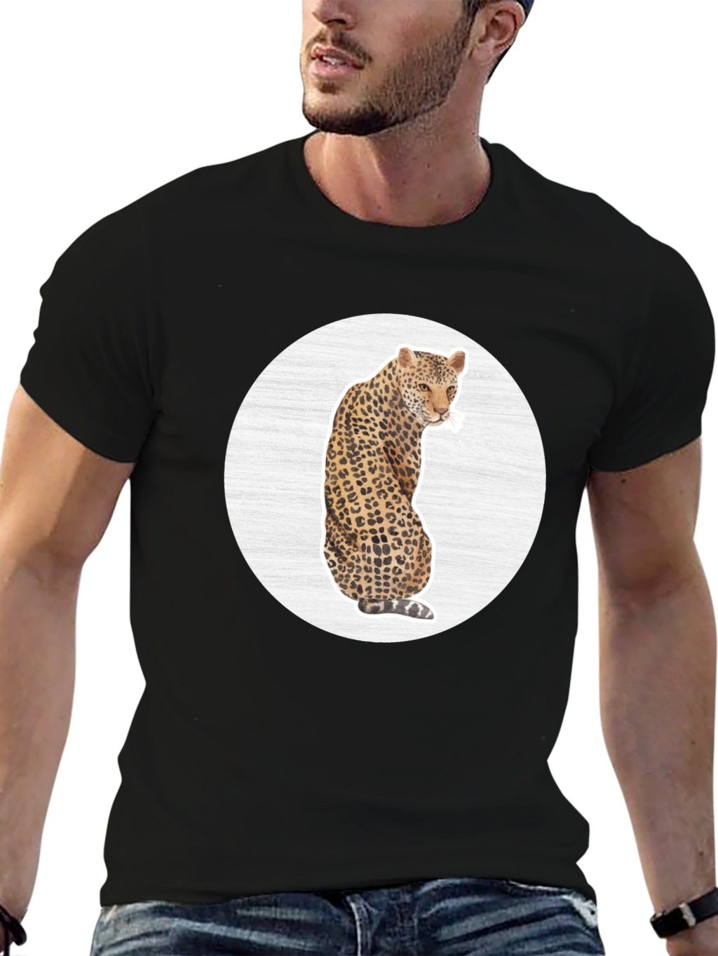 Leopard Graphic Tee - Stylish Animal Print T-Shirt