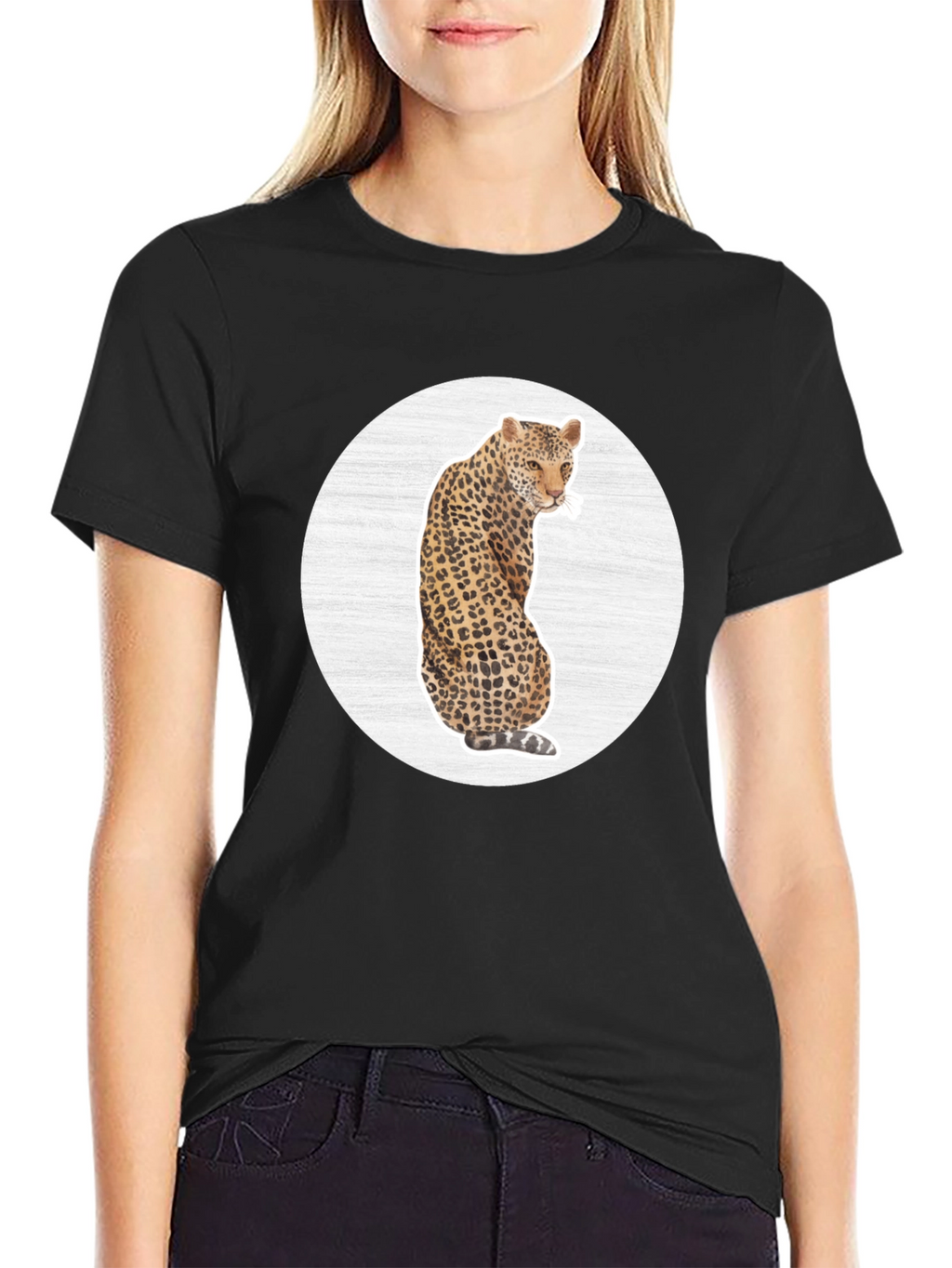 Leopard Graphic Tee - Stylish Animal Print T-Shirt