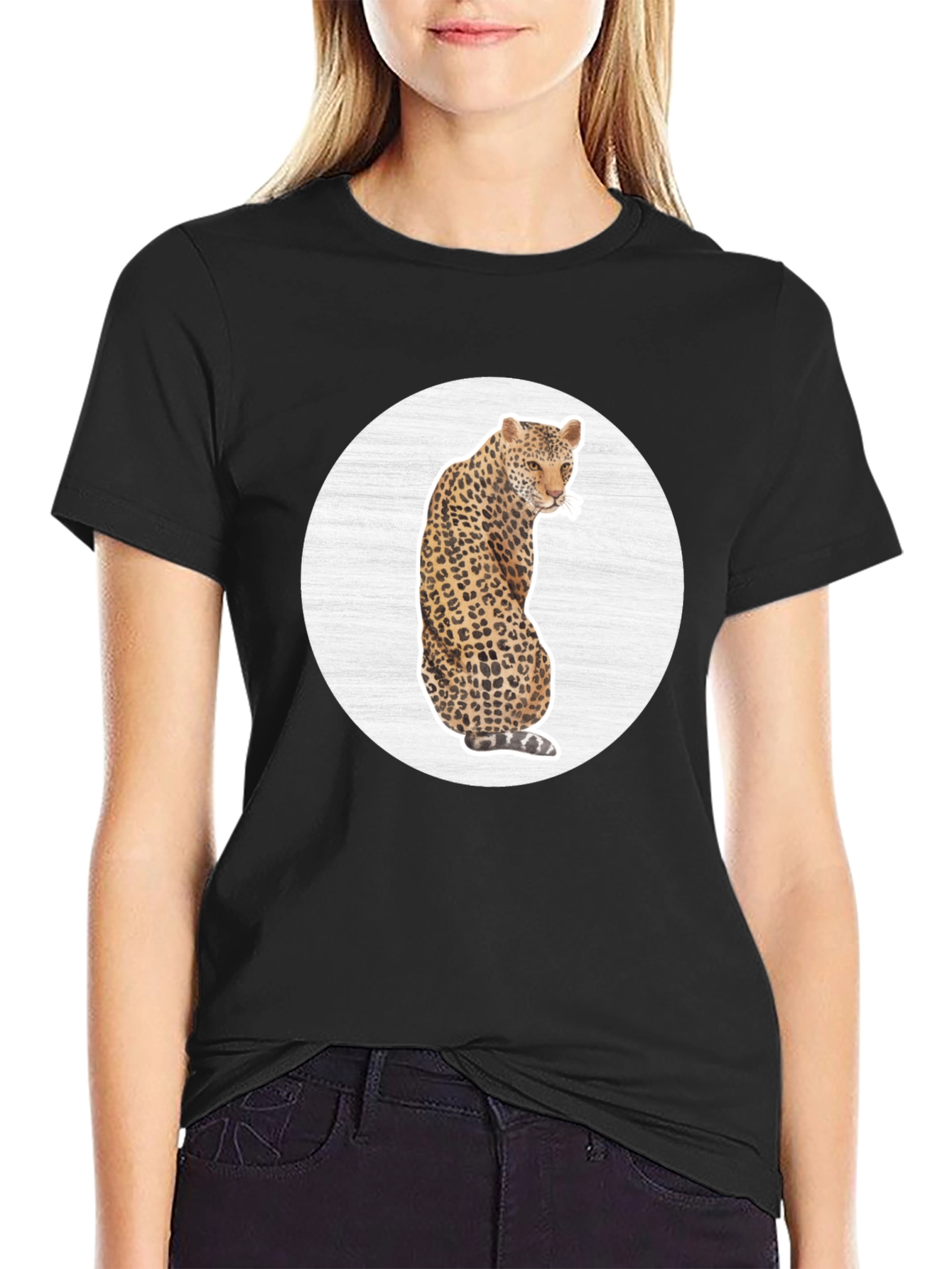 Leopard Graphic Tee - Stylish Animal Print T-Shirt
