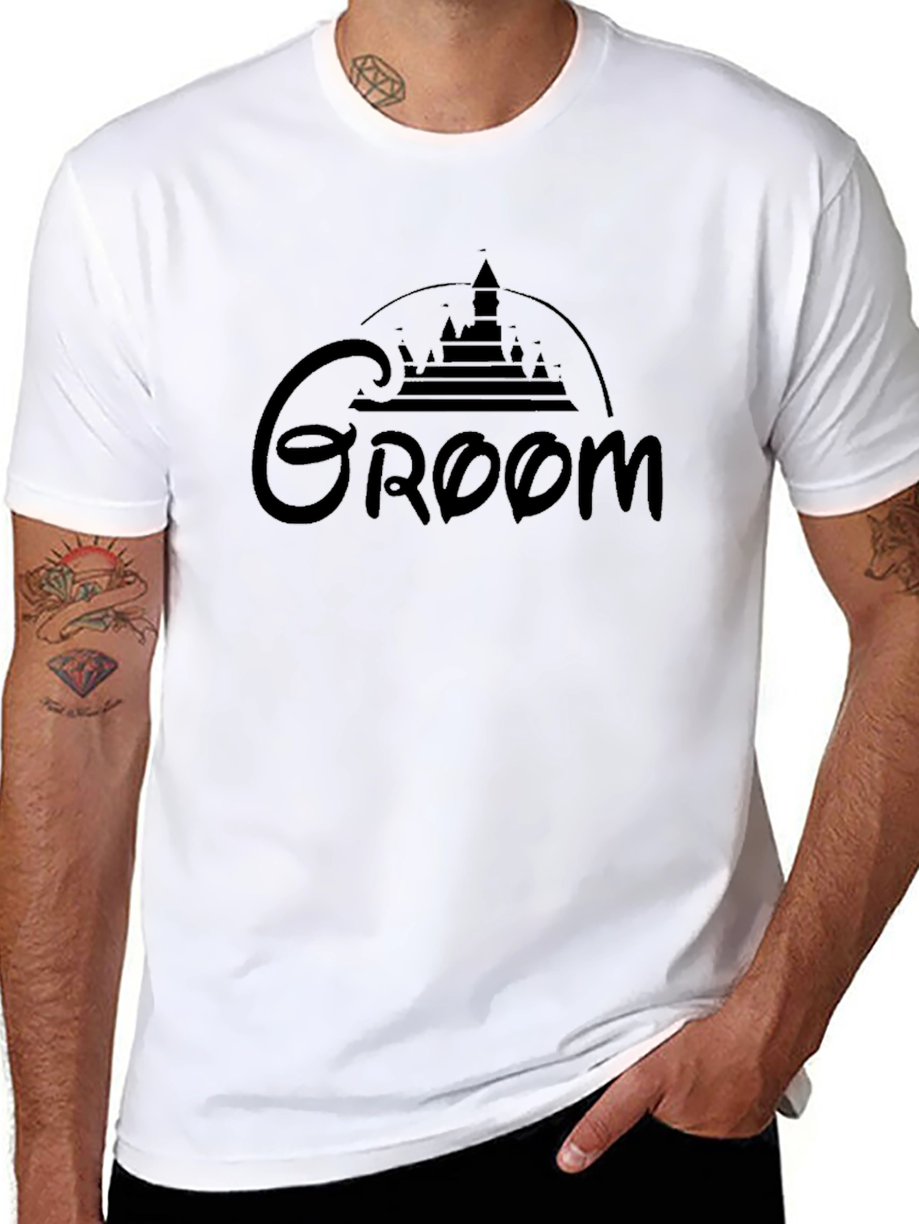 Groom Disney Castle Black T-Shirt