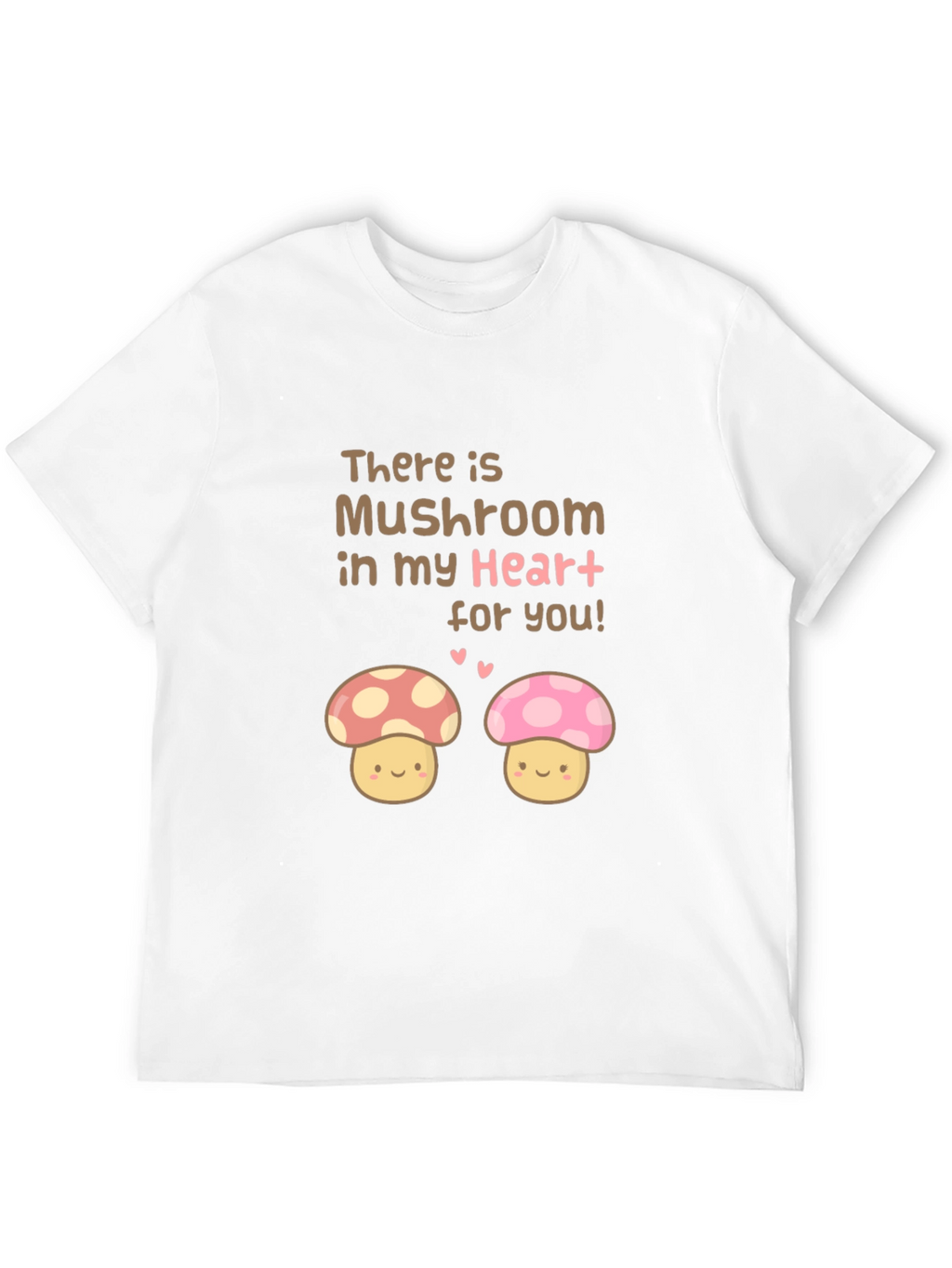 Mushroom Heart Tee - Cute Graphic Print T-Shirt