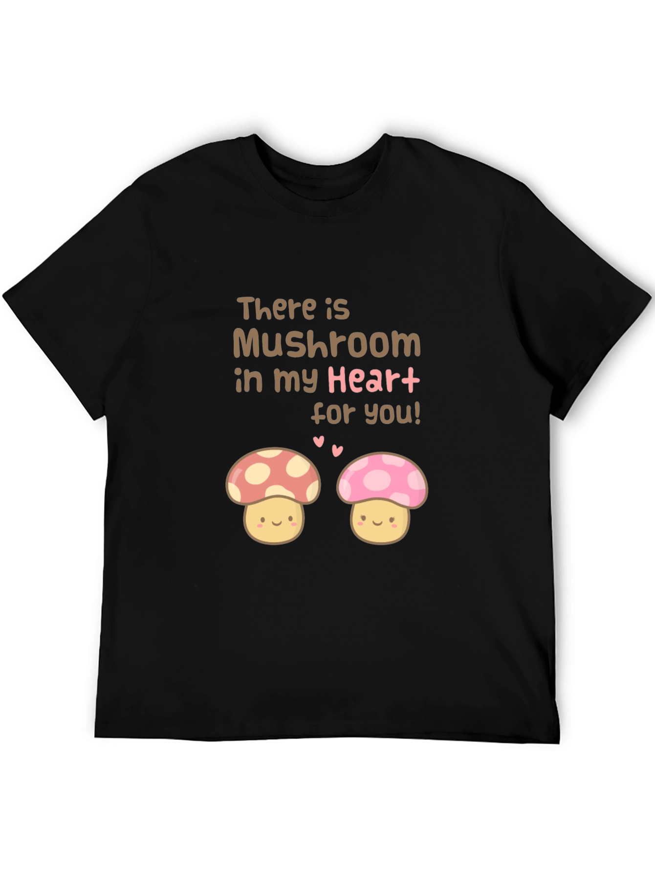 Mushroom Heart Tee - Cute Graphic Print T-Shirt
