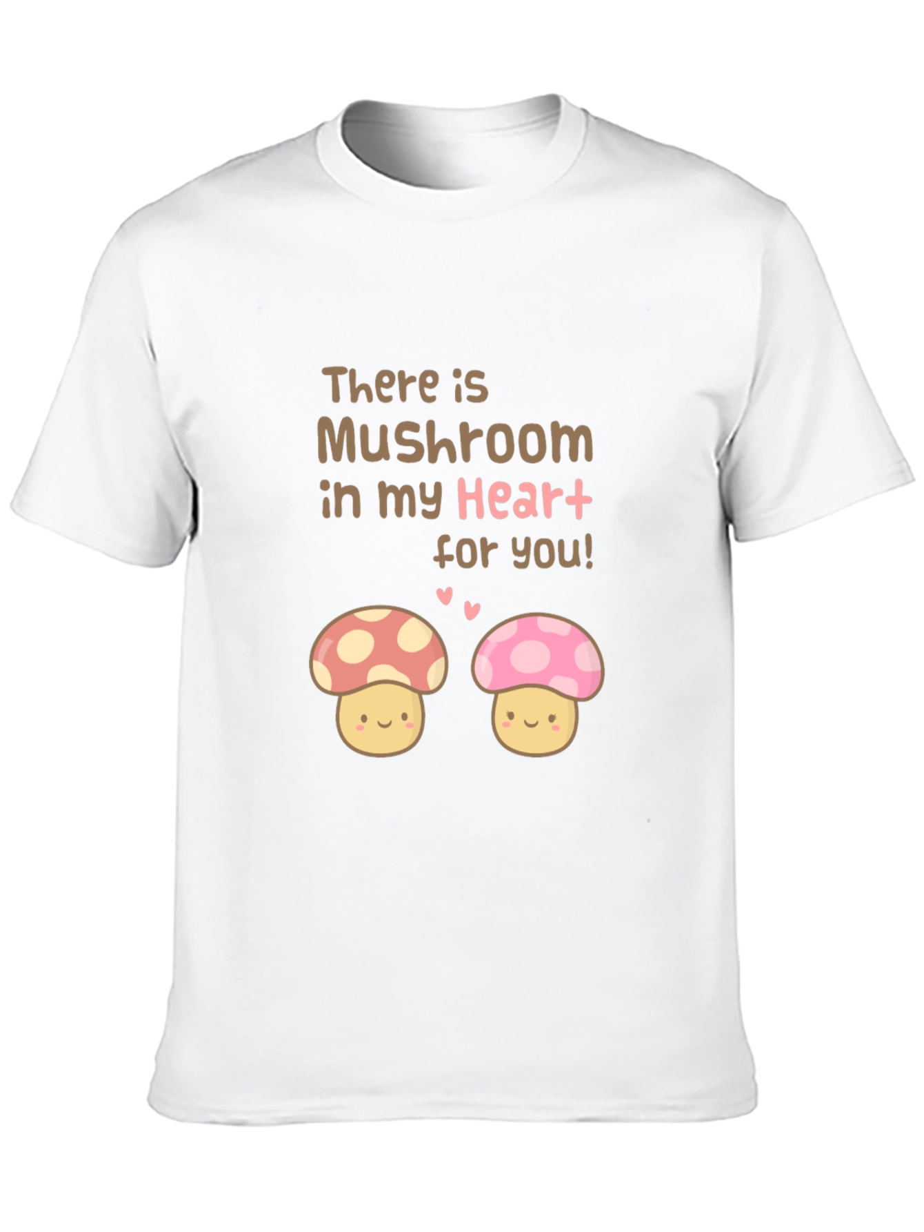 Mushroom Heart Tee - Cute Graphic Print T-Shirt