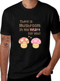 Mushroom Heart Tee - Cute Graphic Print T-Shirt