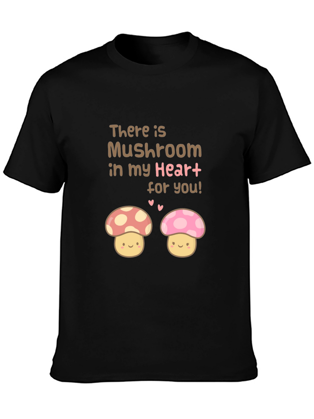 Mushroom Heart Tee - Cute Graphic Print T-Shirt