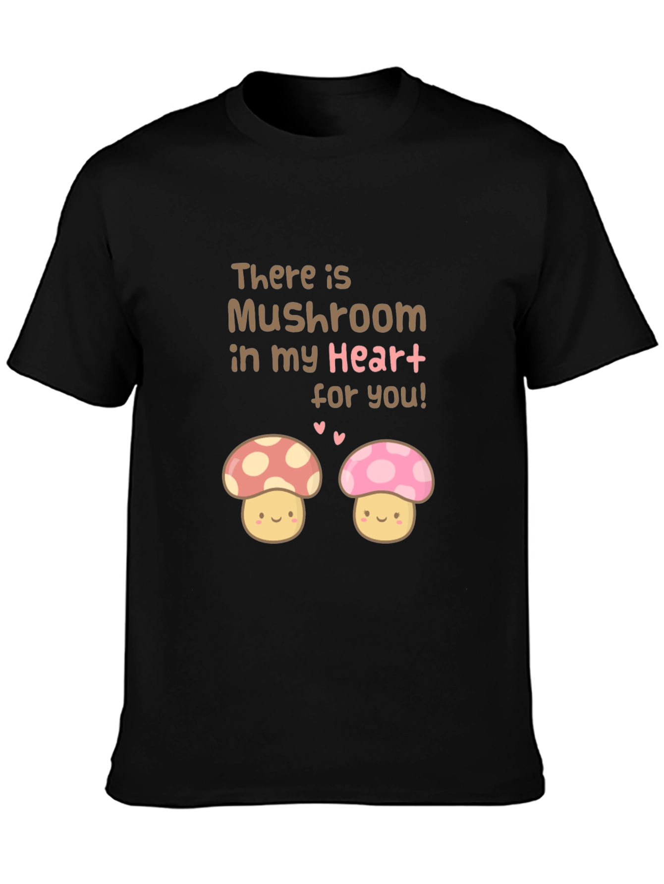 Mushroom Heart Tee - Cute Graphic Print T-Shirt