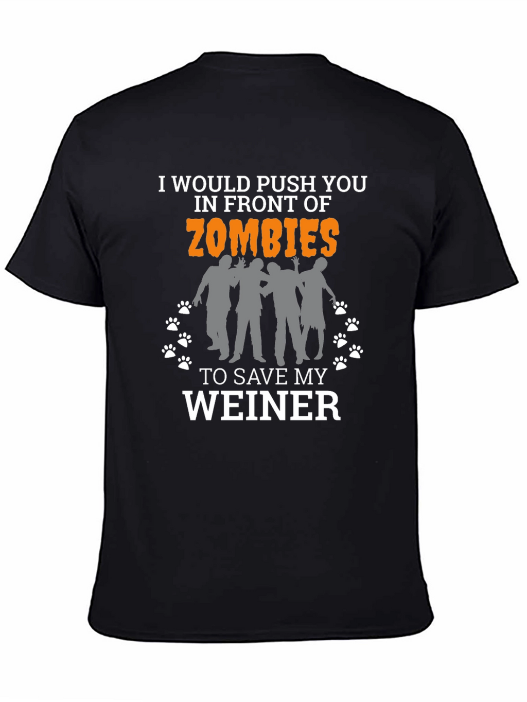 Zombie Wiener Mens Graphic T-Shirt