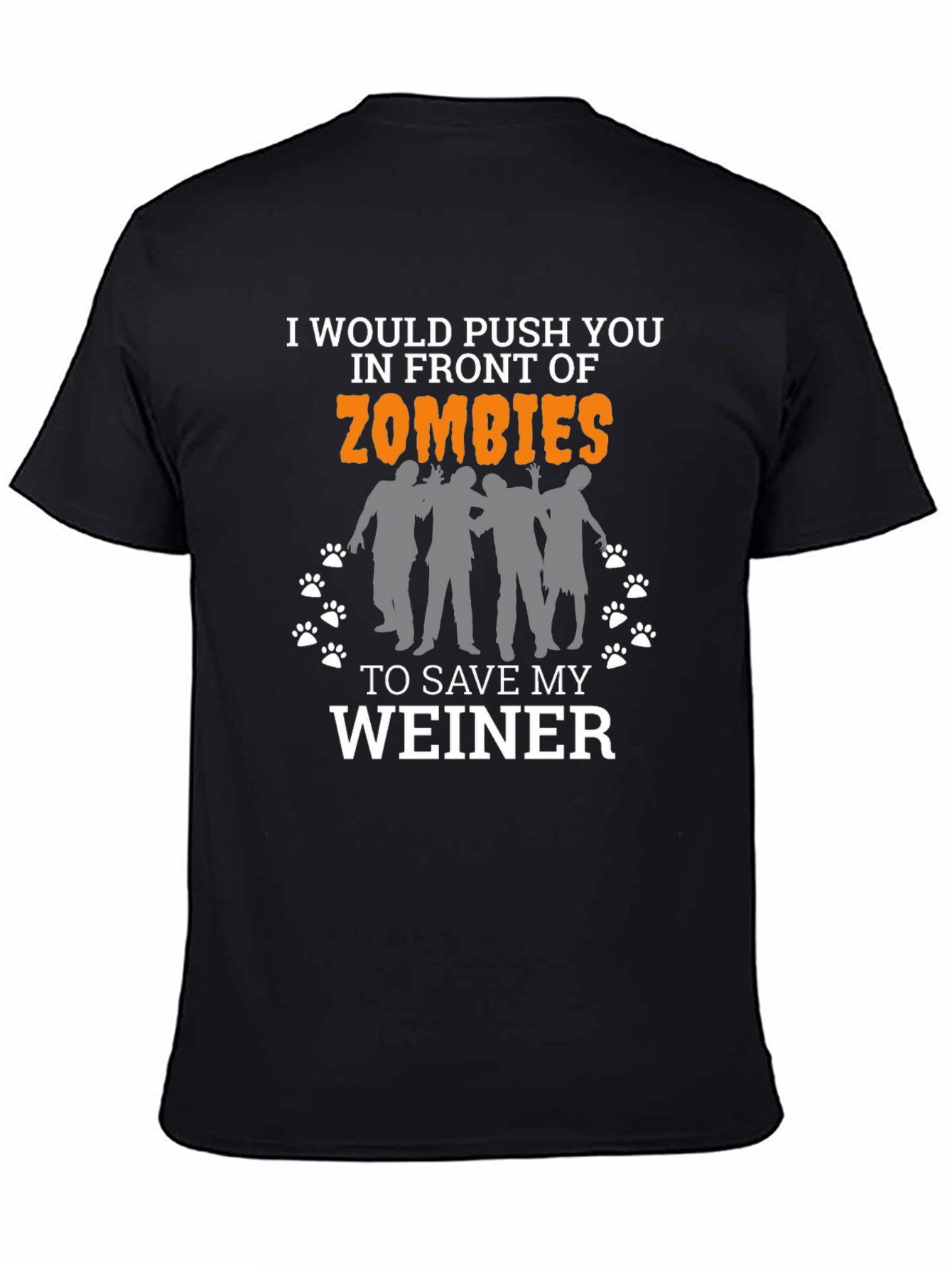 Zombie Wiener Mens Graphic T-Shirt