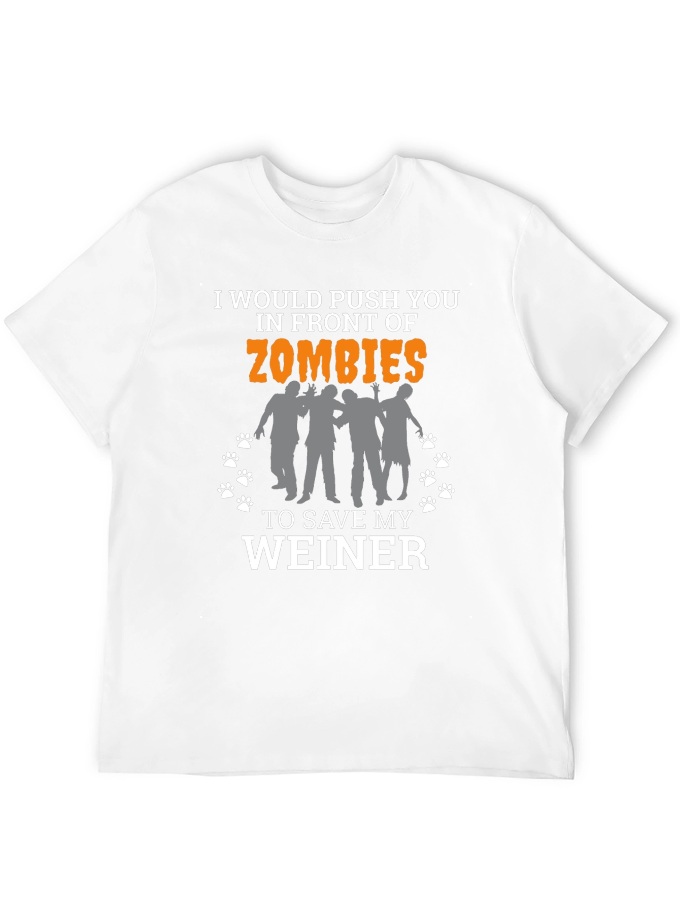 Zombie Wiener Mens Graphic T-Shirt