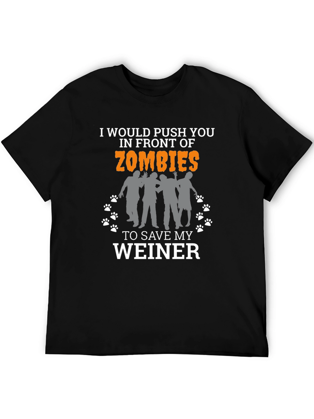 Zombie Wiener Mens Graphic T-Shirt