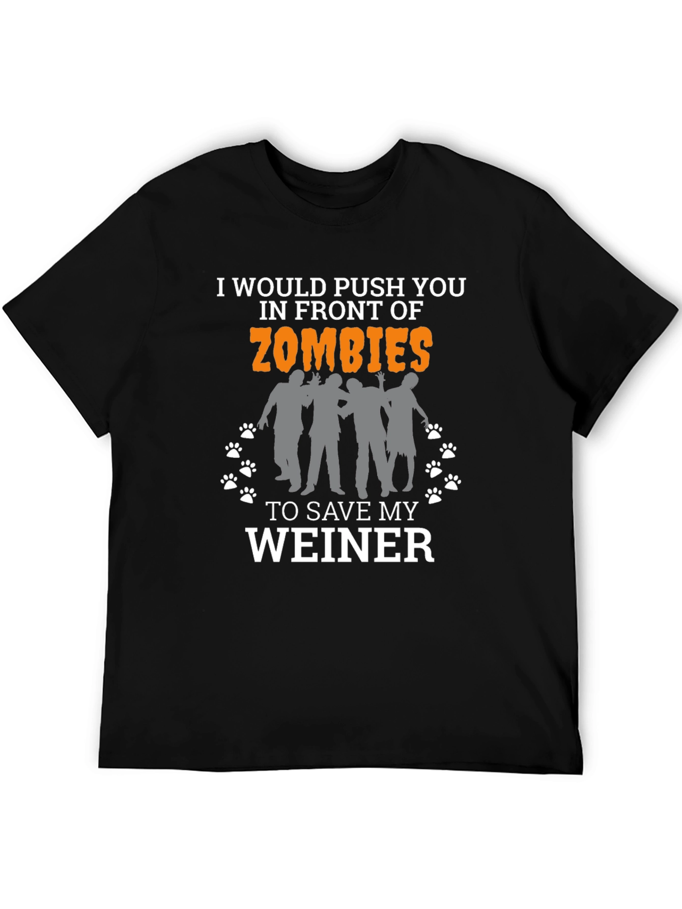 Zombie Wiener Mens Graphic T-Shirt