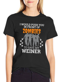 Zombie Wiener Mens Graphic T-Shirt