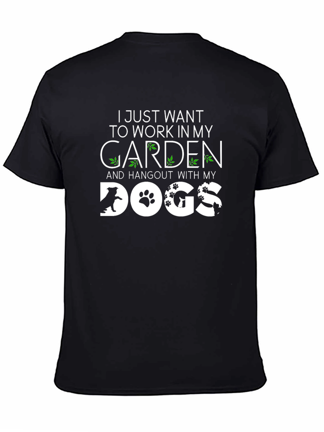 Garden & Dogs Life T-Shirt – Funny Dog Lover Gardening Tee