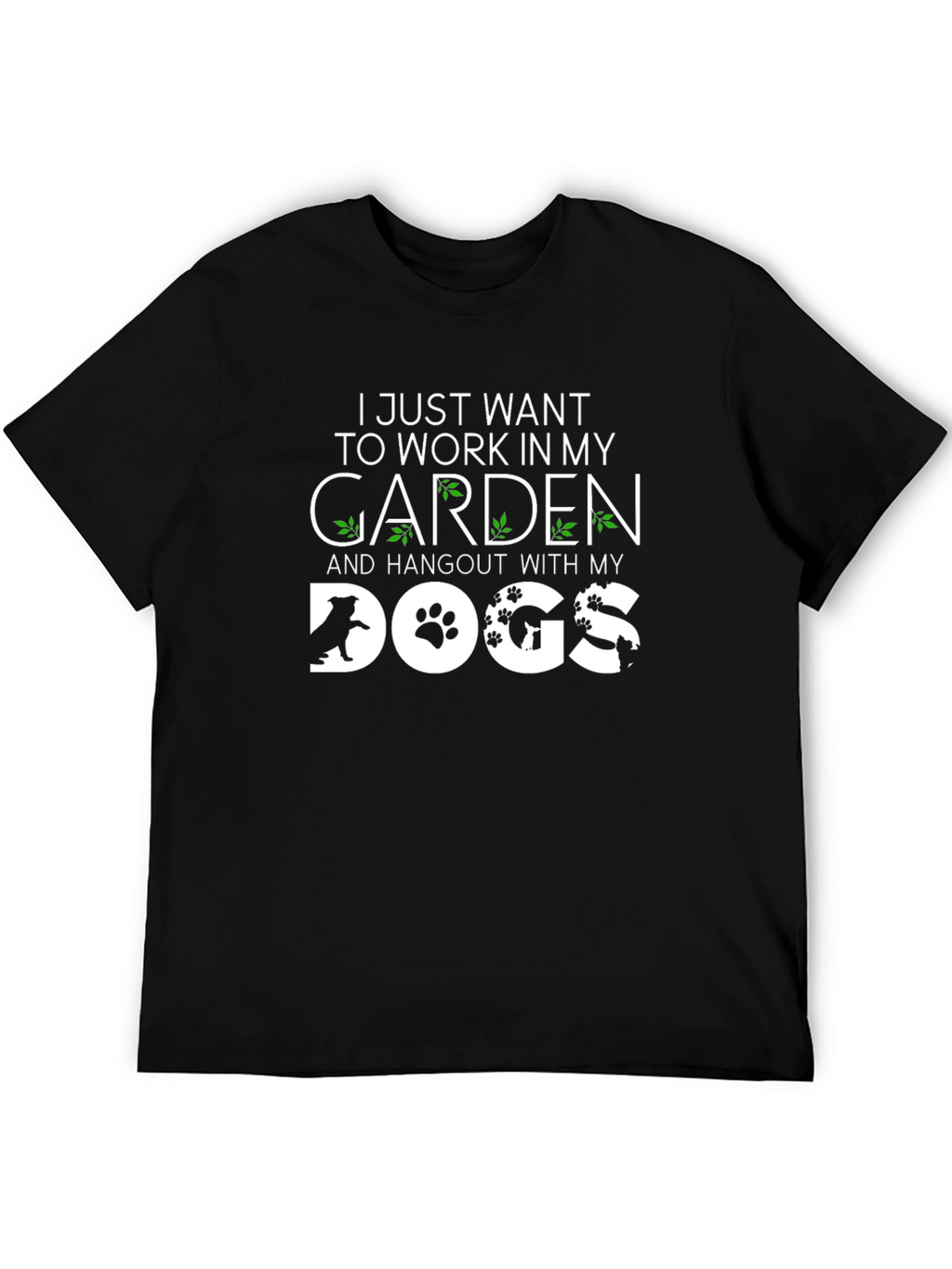 Garden & Dogs Life T-Shirt – Funny Dog Lover Gardening Tee