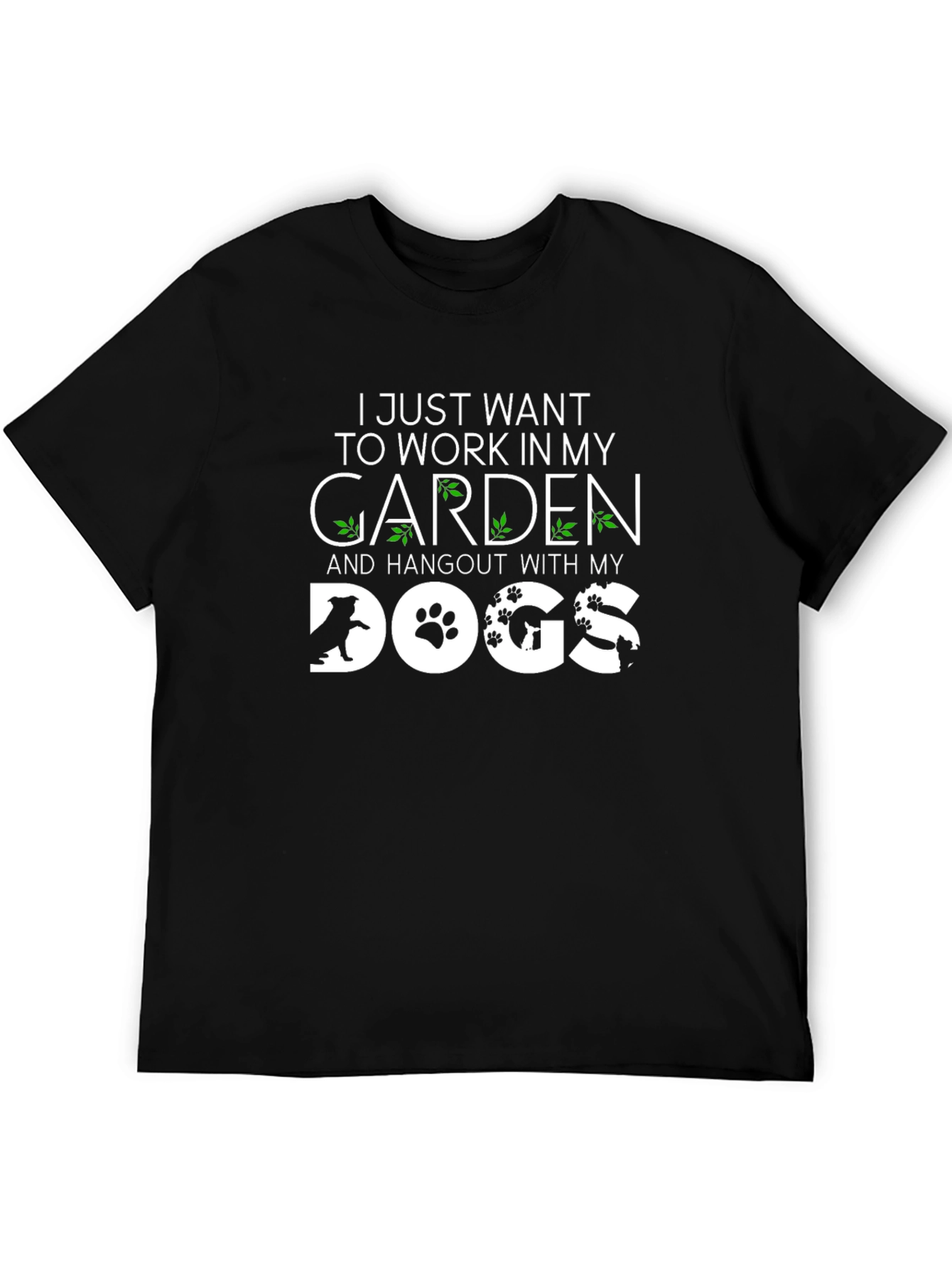 Garden & Dogs Life T-Shirt – Funny Dog Lover Gardening Tee
