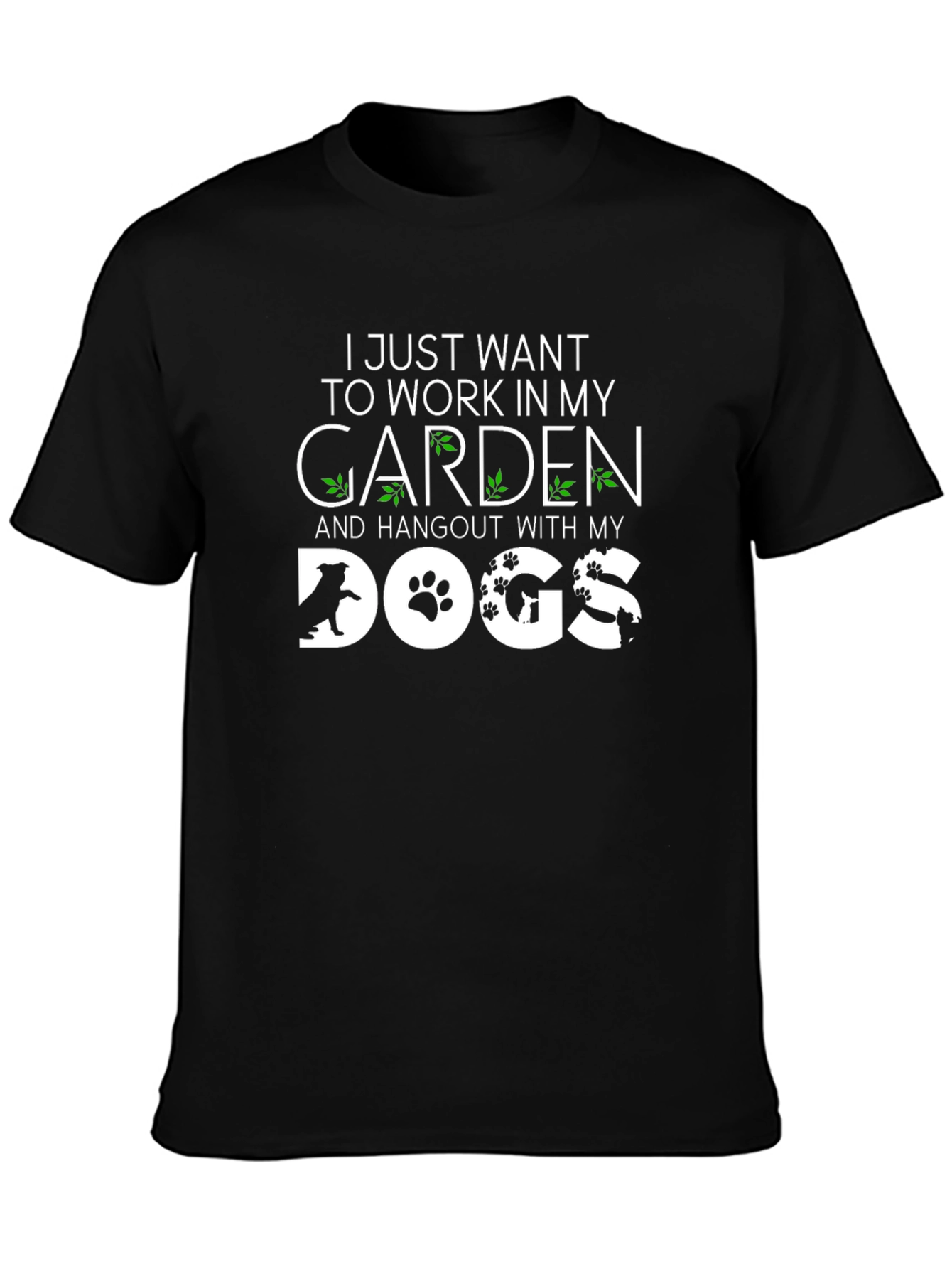 Garden & Dogs Life T-Shirt – Funny Dog Lover Gardening Tee