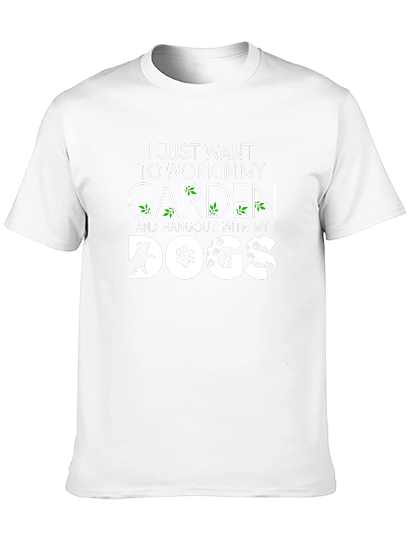 Garden & Dogs Life T-Shirt – Funny Dog Lover Gardening Tee