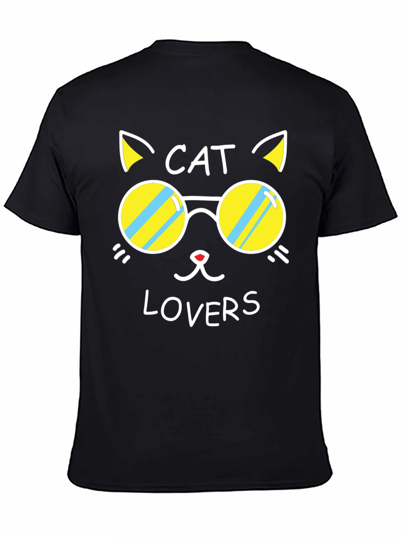 Cat Lovers Black Graphic Tee