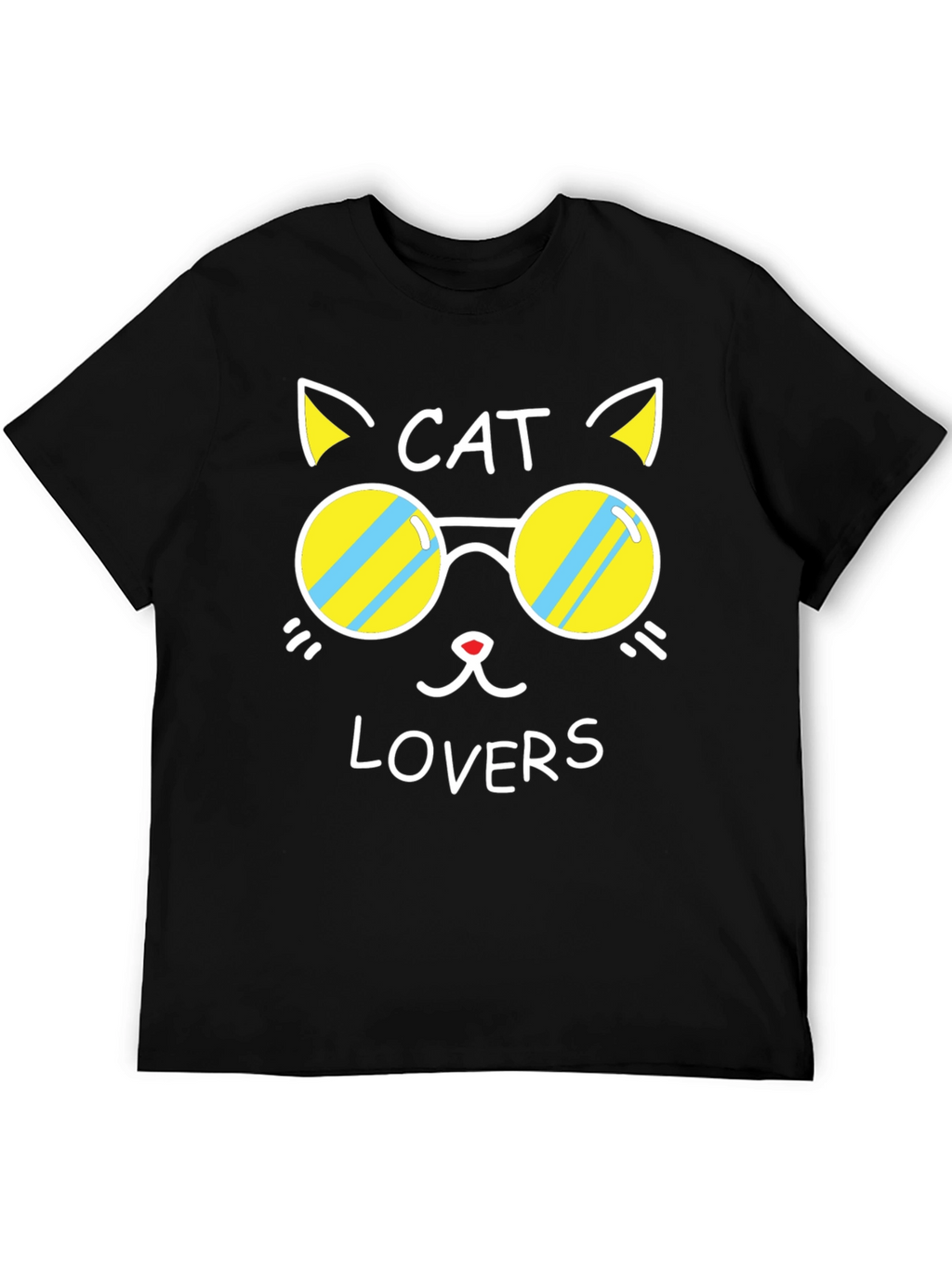 Cat Lovers Black Graphic Tee
