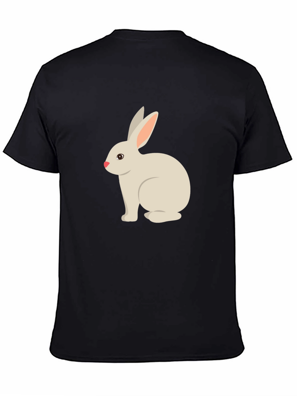 Cute Bunny Graphic Tee - Black T-Shirt
