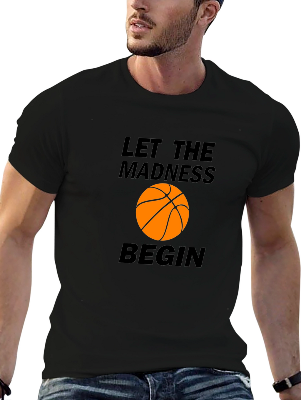 Let the Madness Begin Basketball Graphic Tee